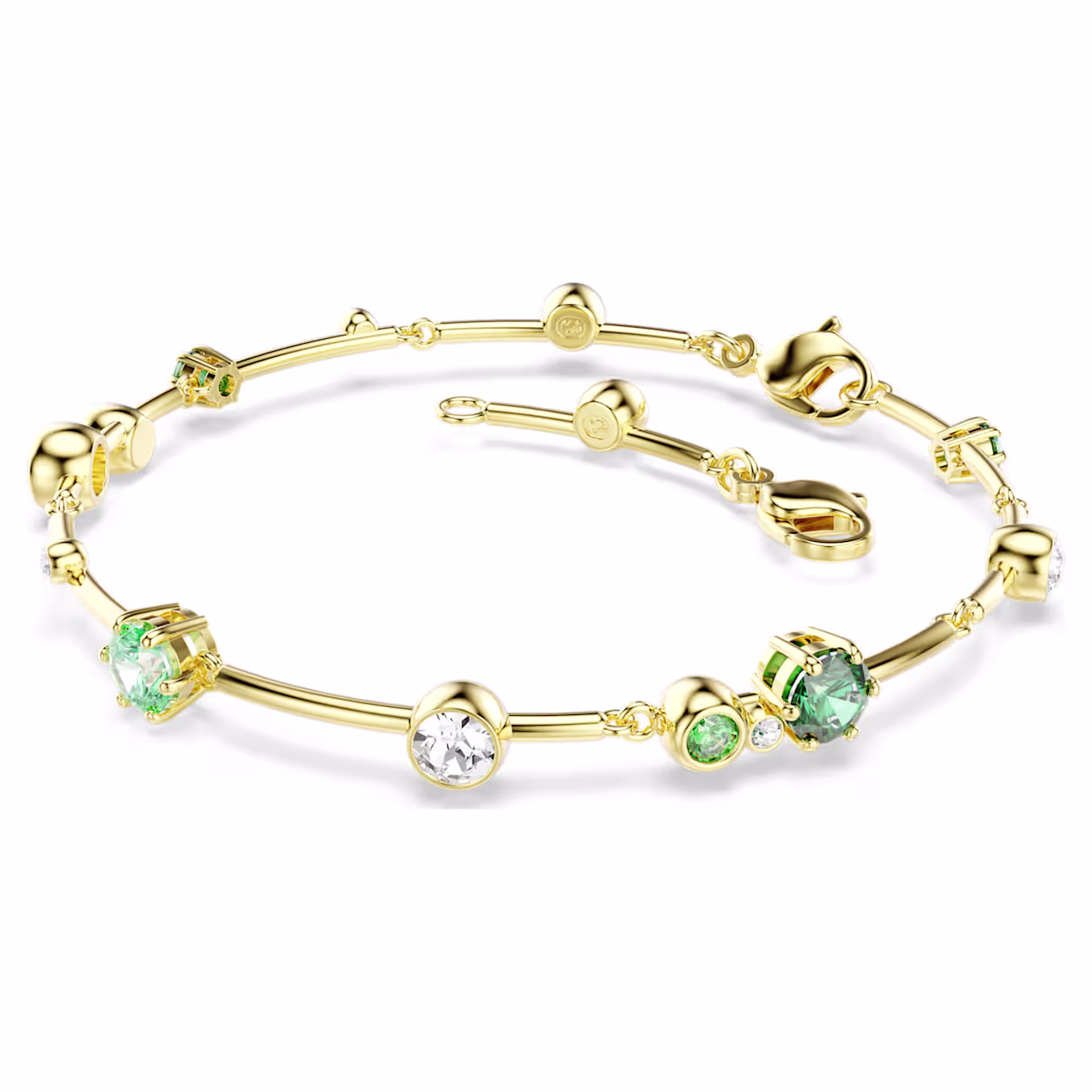 Swarovski  Constella Armband Verschiedene Schliffe, Grün, 18k vergoldet
