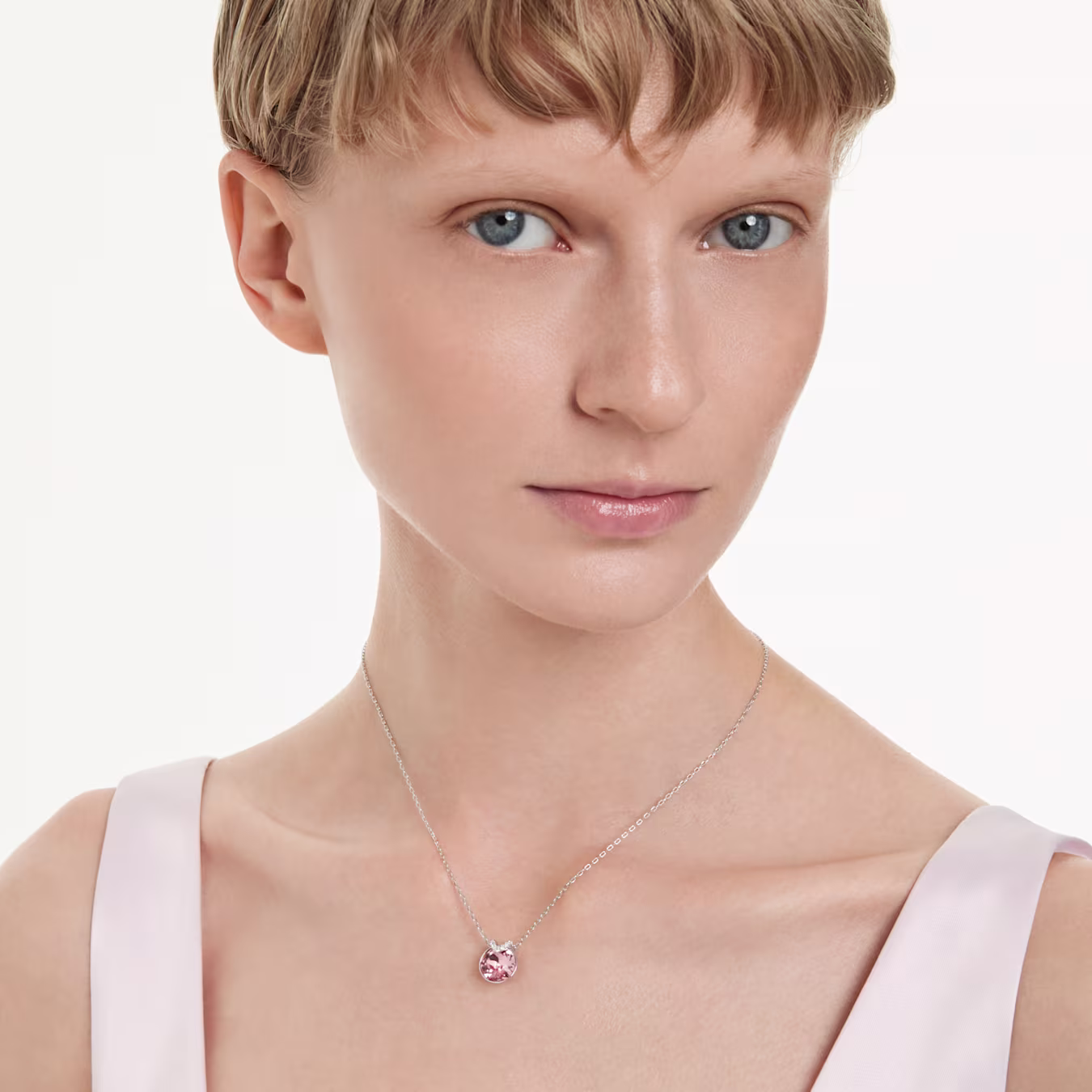 Swarovski  Bella V Anhänger Rundschliff, Rosa, Rhodiniert