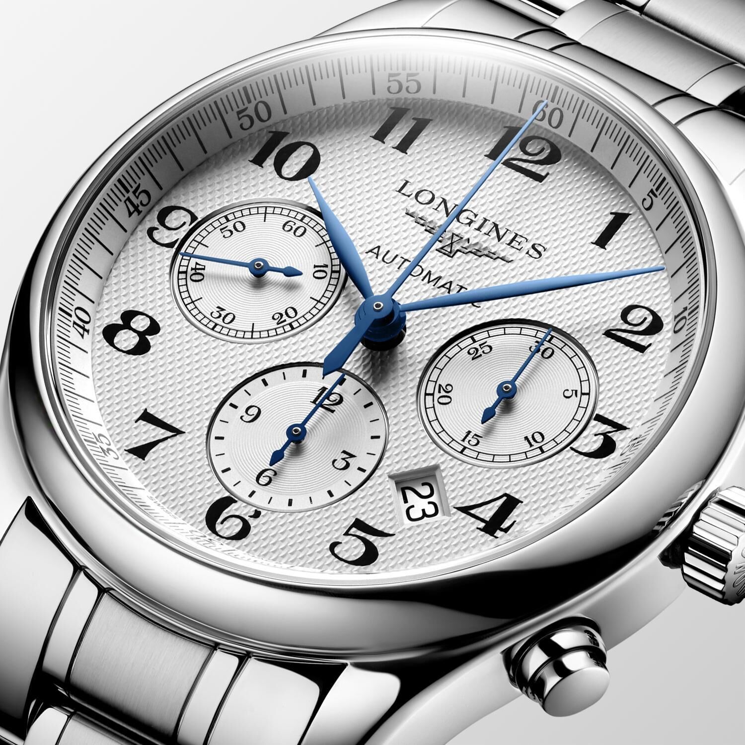 Longines Master Collection Chronograph Silber Edelstahlband Herrenuhr L2.759.4.78.6