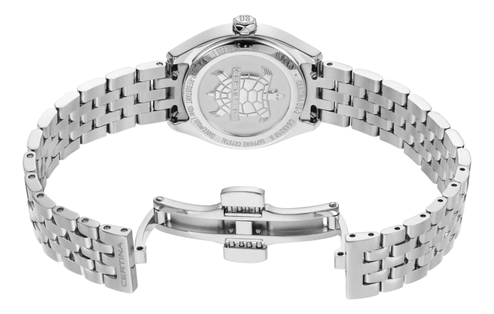 Certina DS-2 Lady Quarz, Edelstahl Perlmutt, Schwarz Damenuhr C049.210.11.126.01