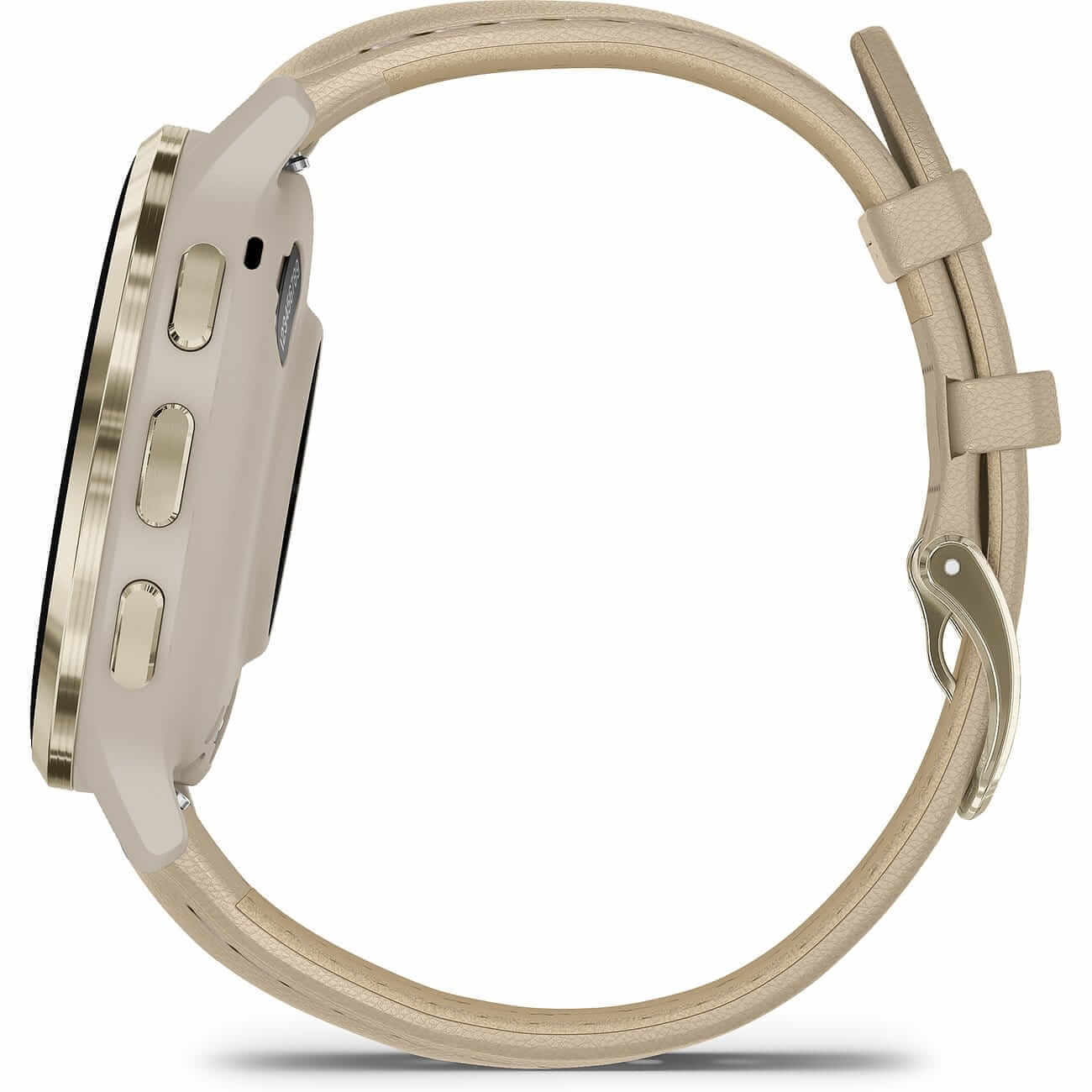 Garmin Venu 3S French Gray/Softgold mit Leder-Armband und Silikonband 010-02785-55