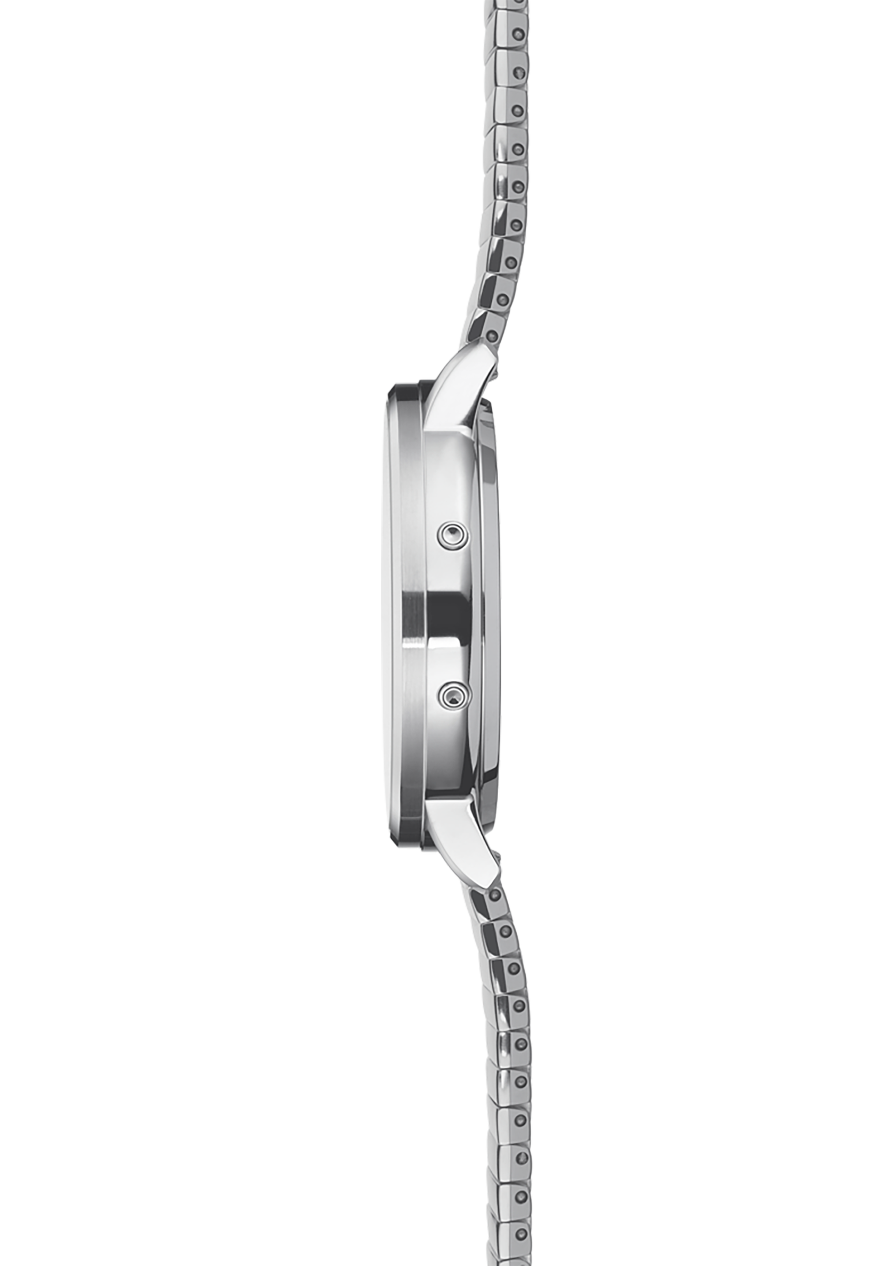 Junghans Milano Mega Solar, Edelstahlband mit Faltschließe, Multifrequenz-Funk-Solarwerk Herrenuhr 56/4621.44