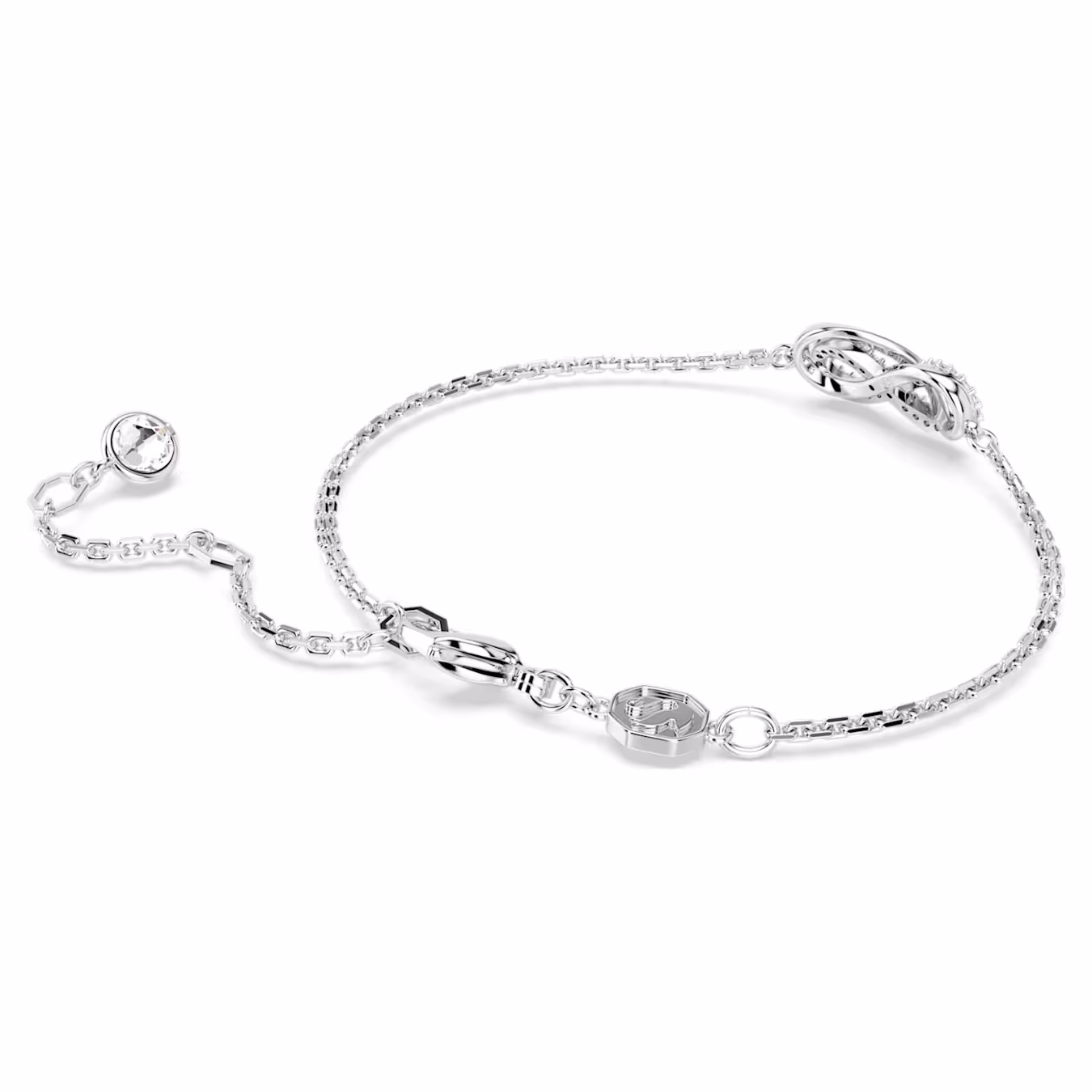 Swarovski  Hyperbola Armband Unendlichkeit, Weiß, Rhodiniert