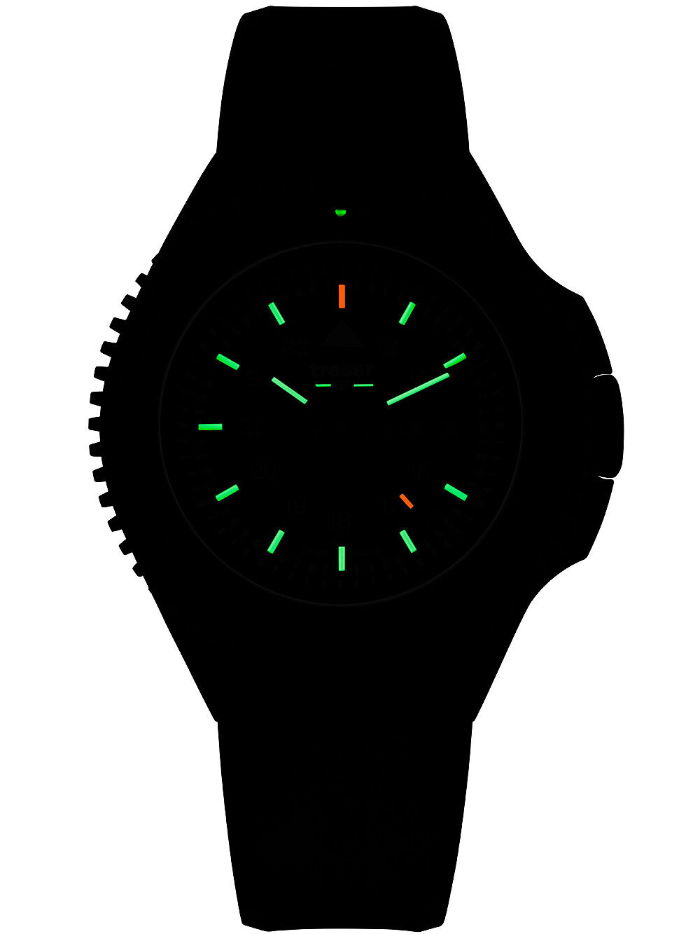p69_frontal_gr_n_rubber_night Traser H3 P69 Black Stealth Green Men's Watch 109859