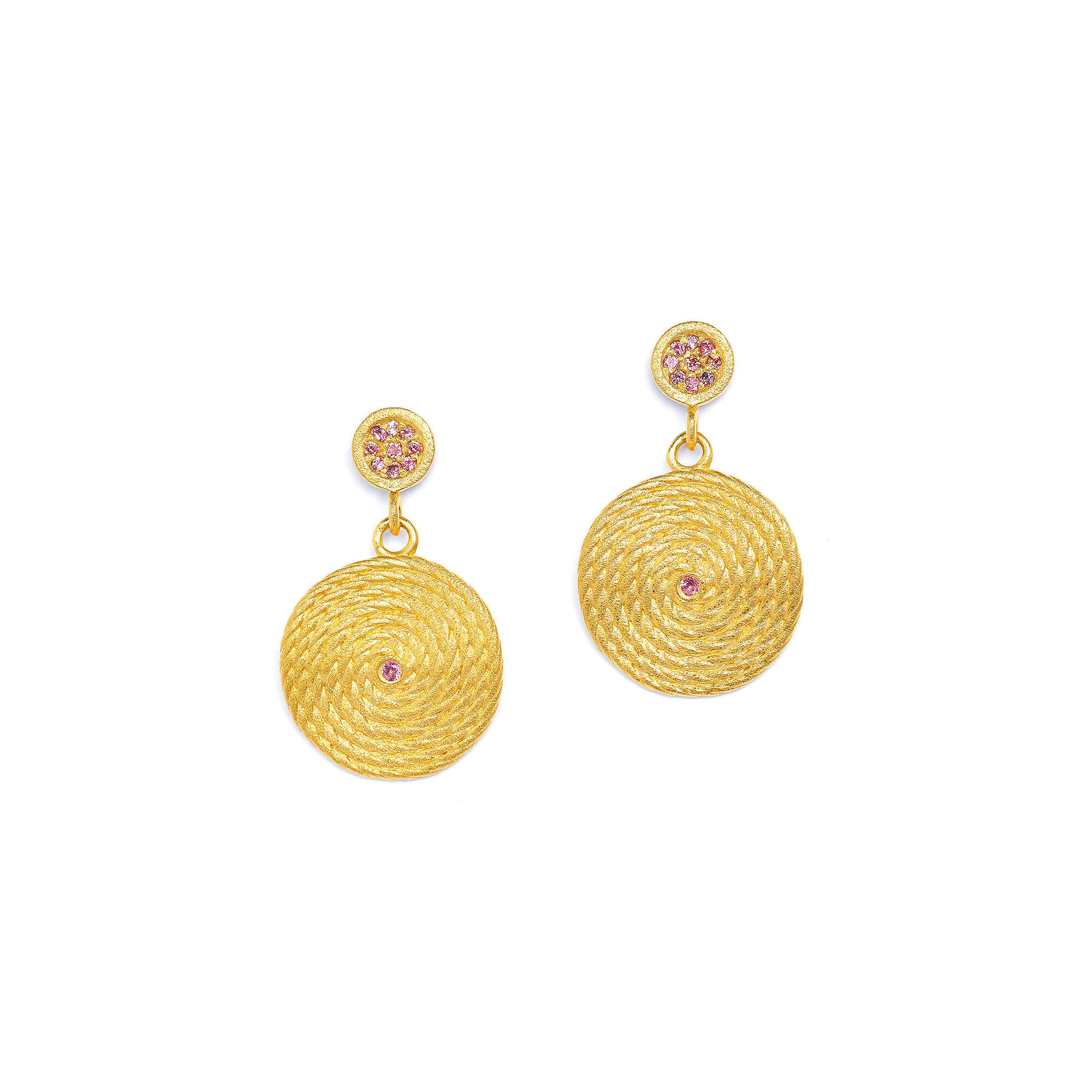 Bernd Wolf Ohrringe Lianas Designlinie Liana, Turmalin pink, 24mm