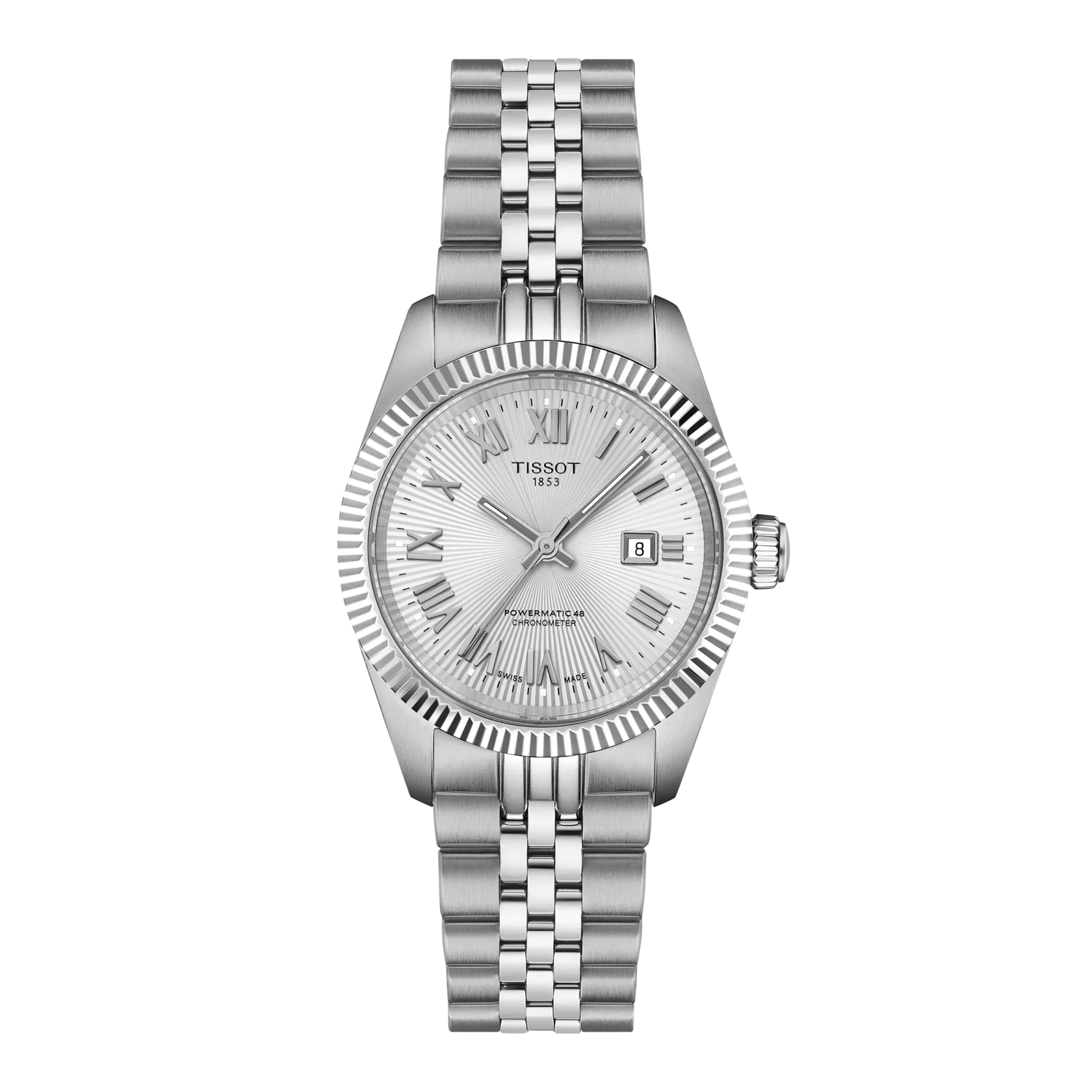 Tissot Ballade Powermatic 48 COSC 30mm Silber Damenuhr T156.208.11.033.00