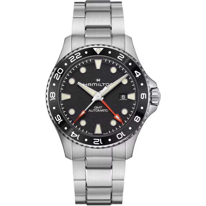 Hamilton KHAKI NAVY SCUBA AUTO Schwarz GMT 43 MM Herrenuhr H82555130
