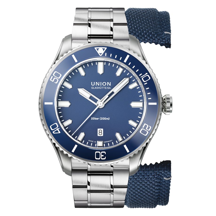 Union Glashütte Belisar Datum Sport Set mit zwei Bändern Herrenuhr D009.907.11.047.00