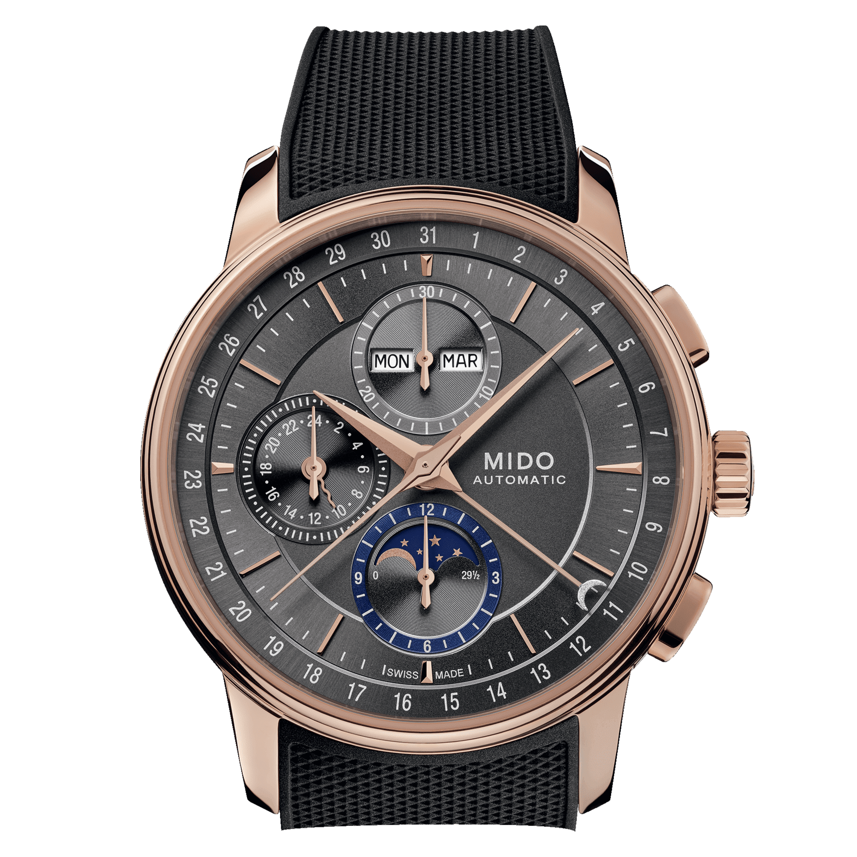 M027-625-37-061-00_0_front_1-2 Mido  Baroncelli Chronograph Moonphase M027.625.37.061.00 Herrenuhr