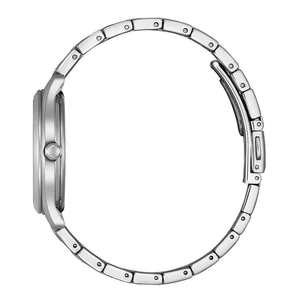 Citizen Eco-Drive Analog Quartz, Edelstahl weiß, 33.5mm Damenuhr FE6121-67A