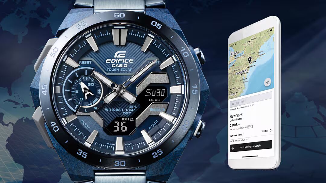 Casio EDIFICE WINDFLOW Herrenuhr ECB-2200CB-2AEF