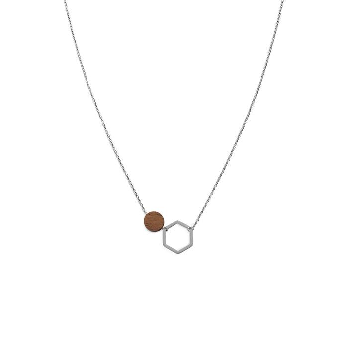 EEDAC285265196E78DBDCE2BACC772FBE3687AD3 Kerbholz Damenschmuck Twin Charm Necklace GEOTWI5352