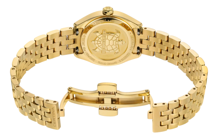 Certina DS-2 Lady Quarz, Edelstahl, Perlmutt, Gold Damenuhr C049.210.33.116.00