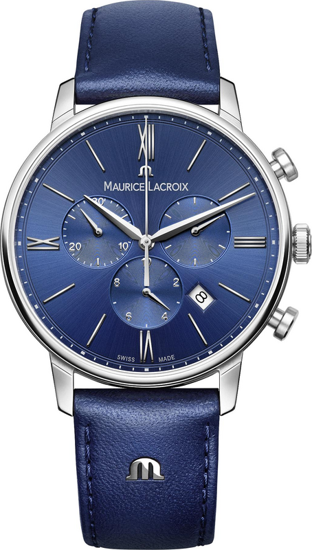 Maurice Lacroix Eliros Chronograph, Blue, Quartz Men's Watch EL1098-SS001-410-1