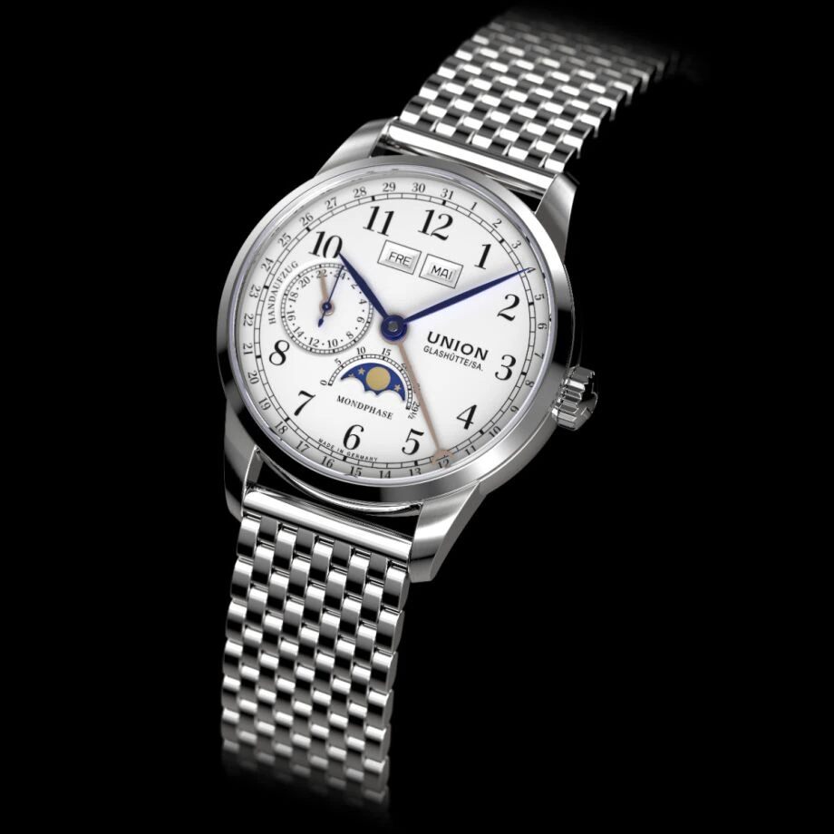 Union Glashütte 1893 Johannes Dürstein Edition Mondphase Herrenuhr D007.458.11.017.00