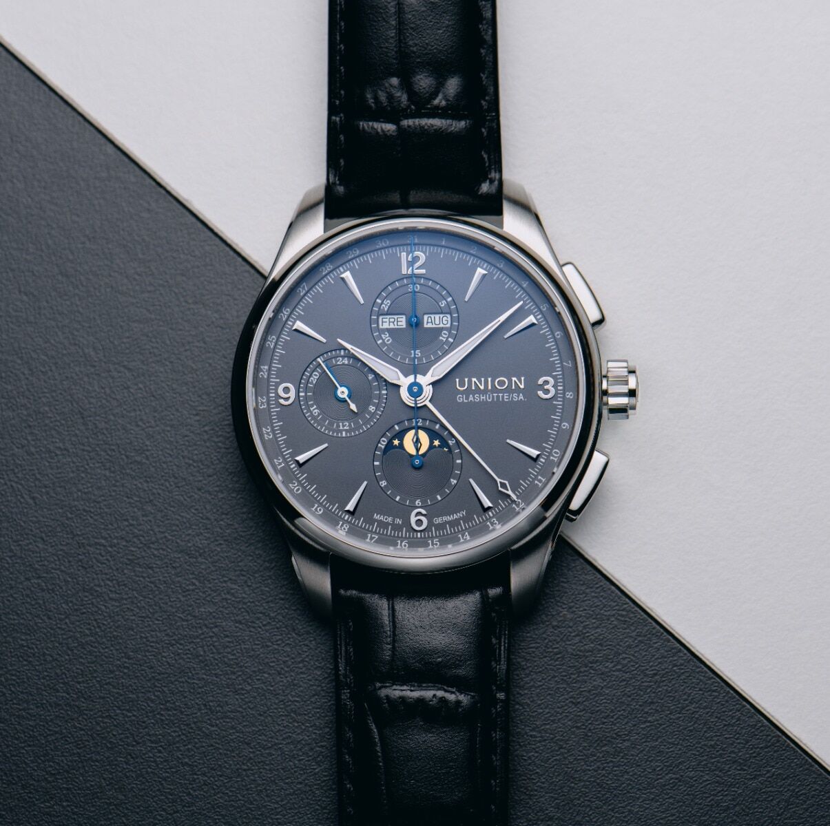 union_d014-425-16-087-00_belisar_chronograph_moon_phase_mood Union Glashütte Belisar Chronograph Moon Phase Men's Watch D014.425.16.087.00