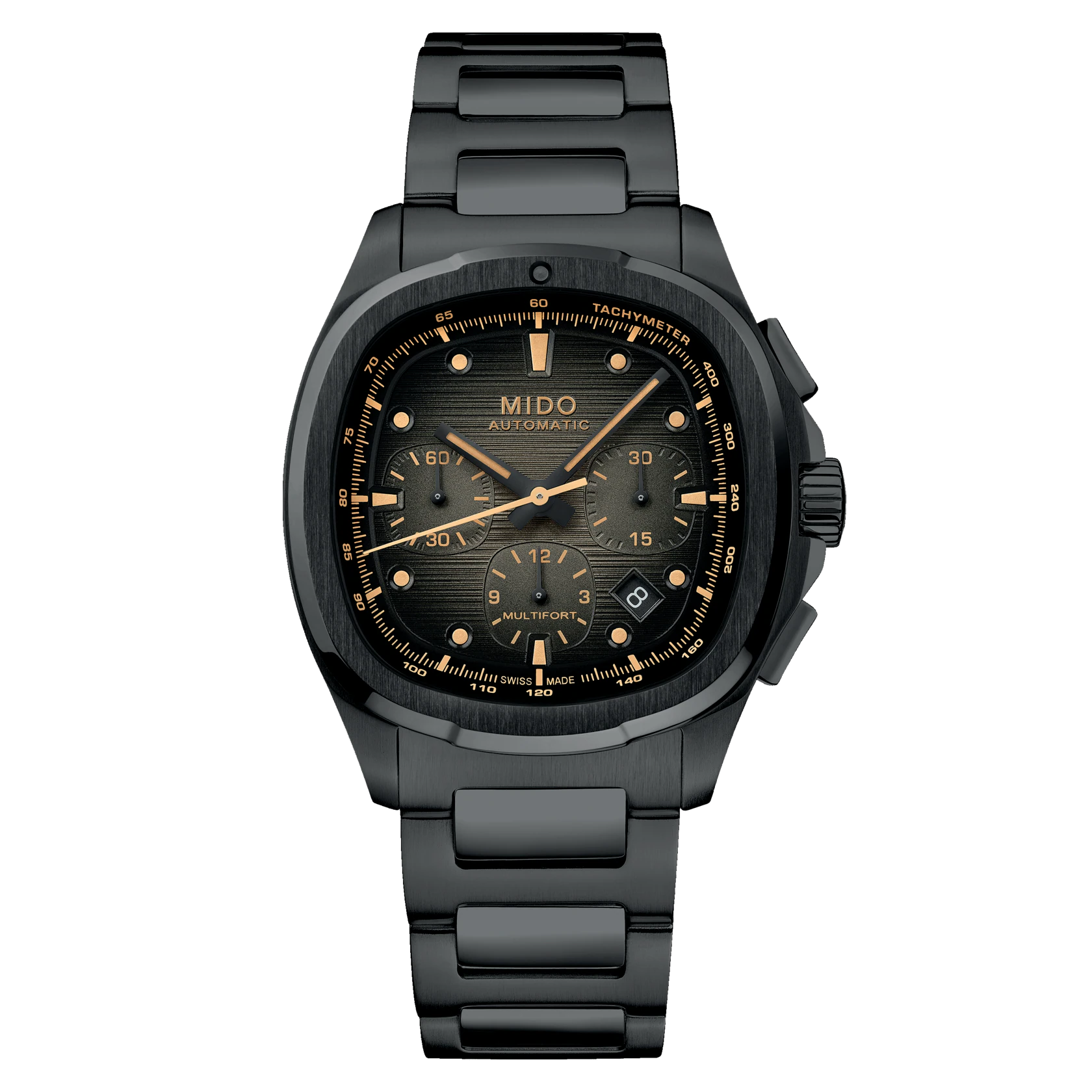 Mido Multifort TV Chronograph Schwarz mit zusätzlichem Band Herrenuhr M049.527.33.081.00