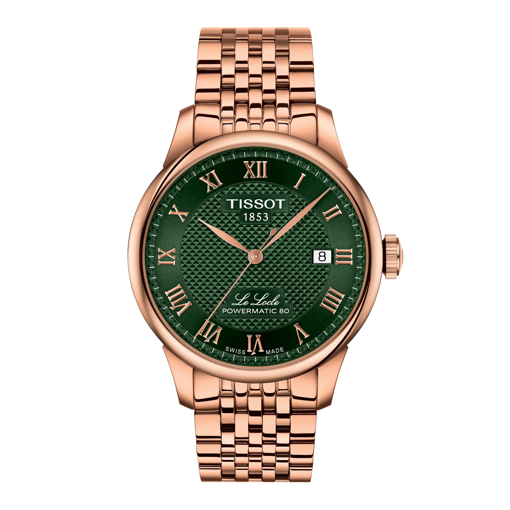 Tissot LE LOCLE automatic watch, Powermatic 80, rose gold men's watch T006.407.33.093.00