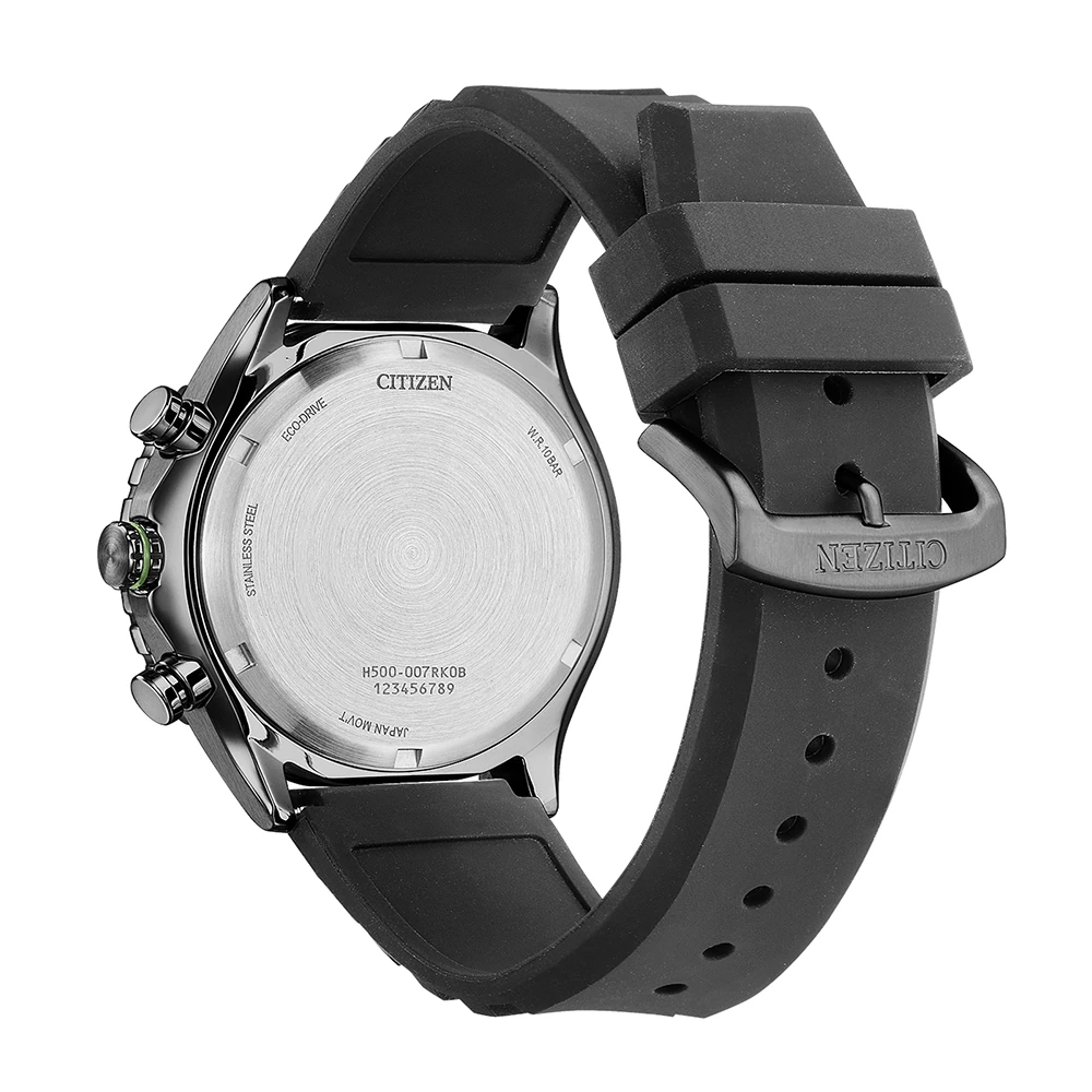 Citizen Eco-Drive Sport Chronograph,  Silikonband, 43mm Herrenuhr AT2565-05E