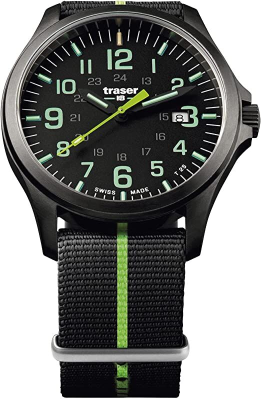 Traser H3 P67 Officer Pro GunMetal Black/Lime Herrenuhr 107426