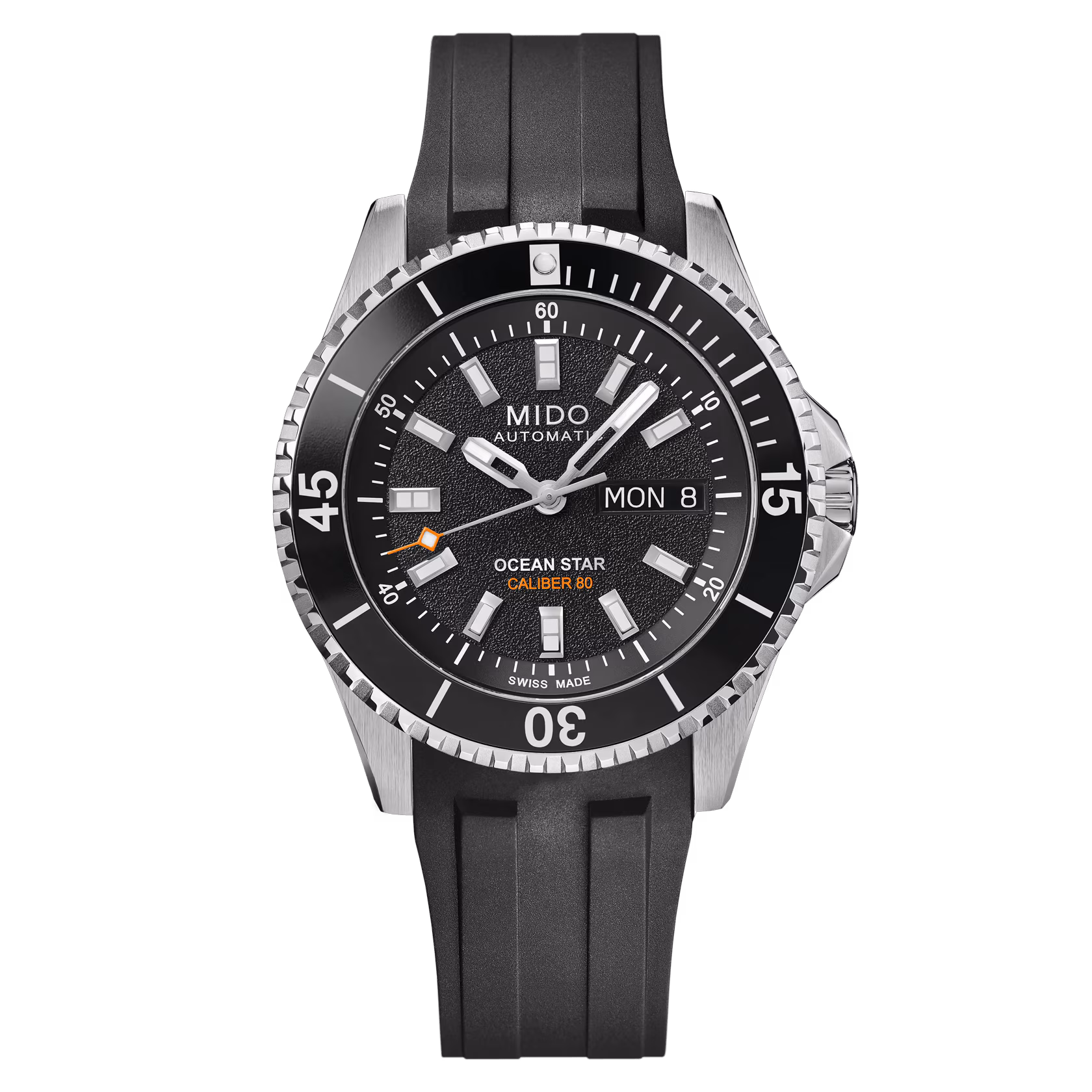 Mido Ocean Star 200, 41mm, Automatik, Gangreserve 80 Stunden, Kautschukband, Schwarz Herrenuhr M026.930.17.051.00