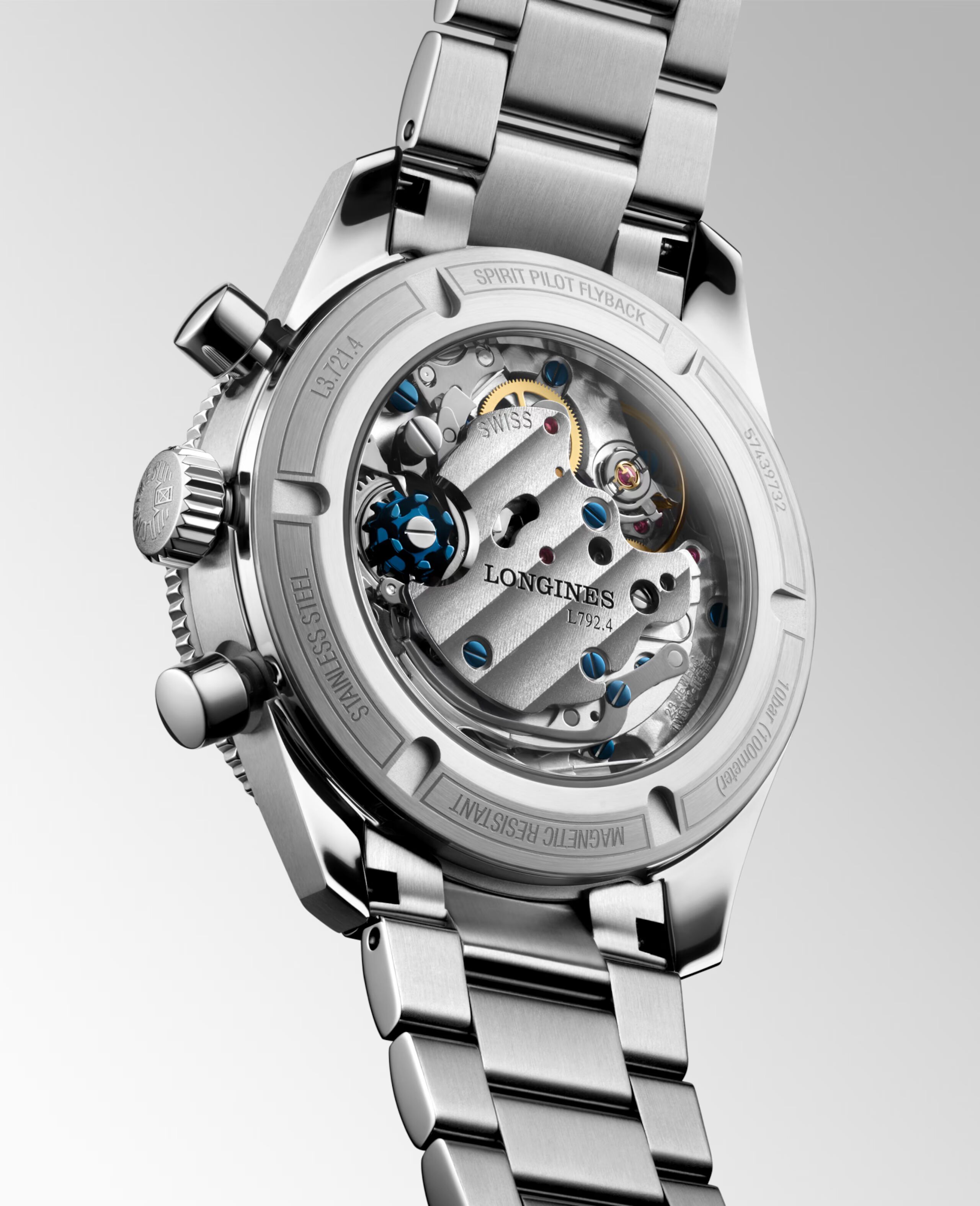 Longines Spirit Zulu Flyback Chronograph Herrenuhr L3.721.4.53.6