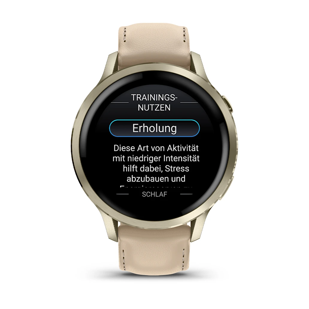 Garmin Venu® 4 - 41 mm Beige/Lunargold mit Schnellwechsel-Leder-Armband 18 mm Heller Sand Unisexuhr 010-03013-03 Garmin Venu® 4 - 41 mm Beige/Lunargold mit Schnellwechsel-Leder-Armband 18 mm Heller Sand Unisexuhr 010-03013-03