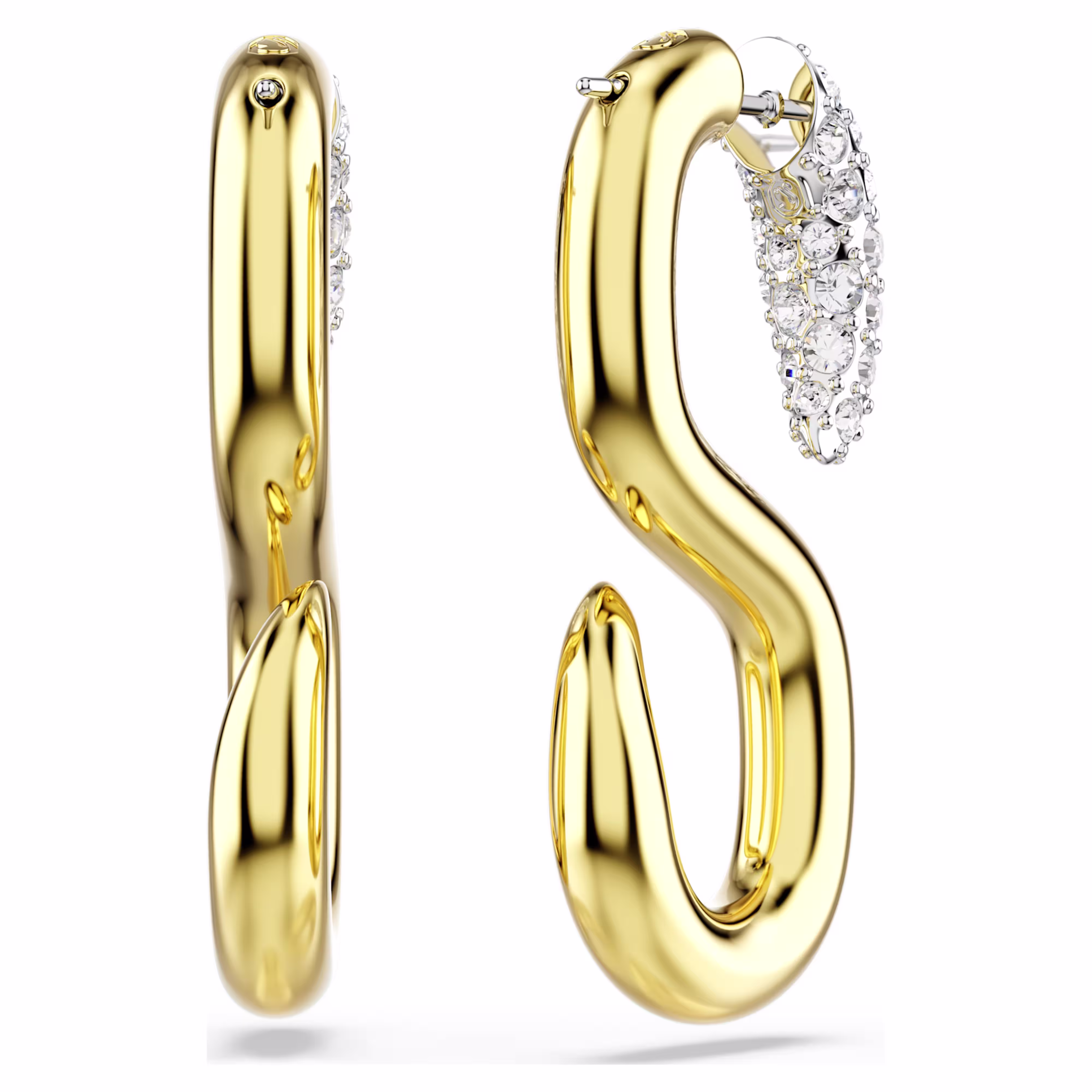 Swarovski  Dextera Ohrringe Rundschliff, Weiß, Metallmix