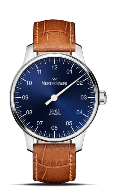 2435ec89-d1cd-4495-8c78-97c246e91b3e Meister Singer Automatic Sunburst Blue Men's Watch BM9908