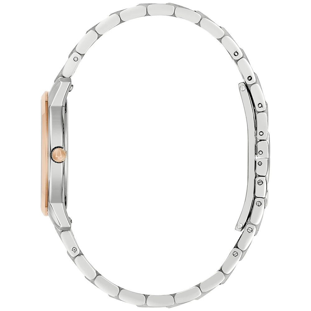 Bulova Classic Quarz, Edelstahl Silber, 31mm Damenuhr 98M140