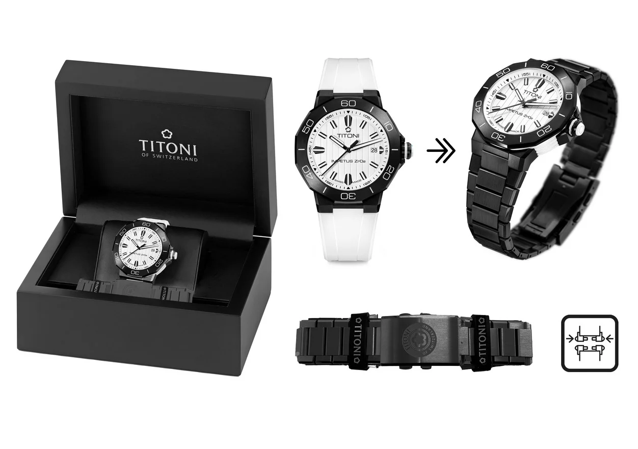 Titoni Impetus Ceramtech Set Herrenuhr 83765 B-WW-712