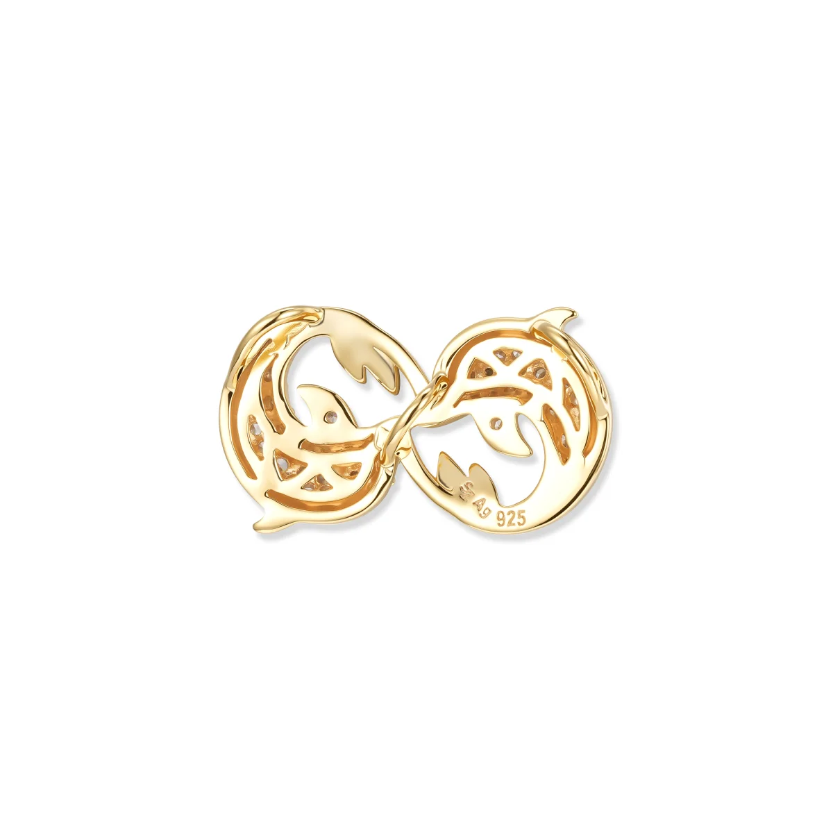 At the time, Crystal Dolphin Infinity Pendant, infinity symbol, white zirconia