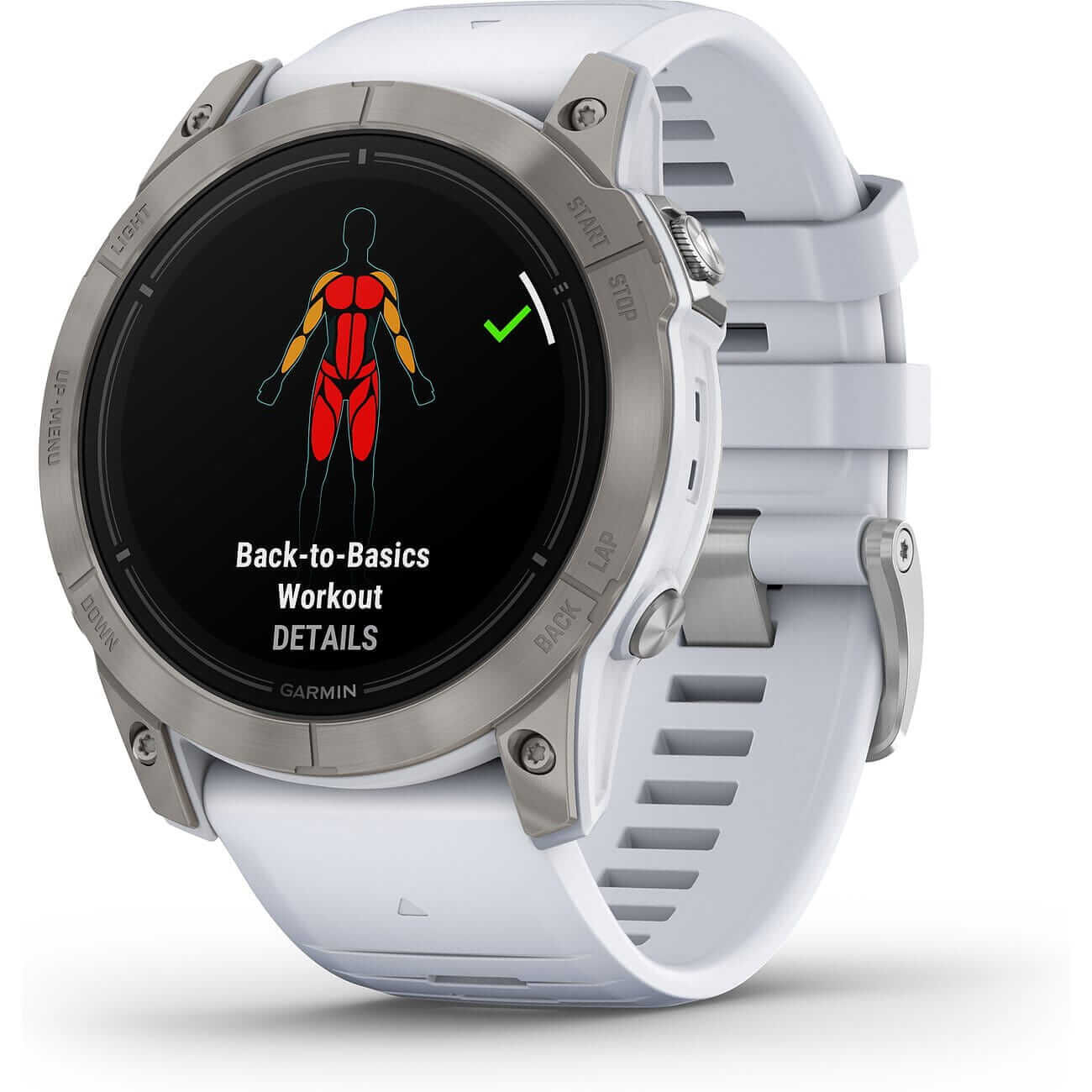 Garmin Epix™ Pro Gen 2 Sapphire 51mm Stone White/Titanium Titanium with Silicone Strap 010-02804-11