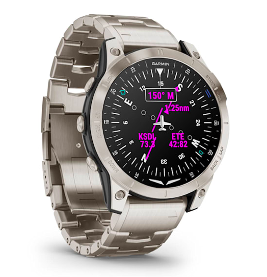 Garmin D2 Mach 1 Aviator Smartwatch Titan 010-02582-51