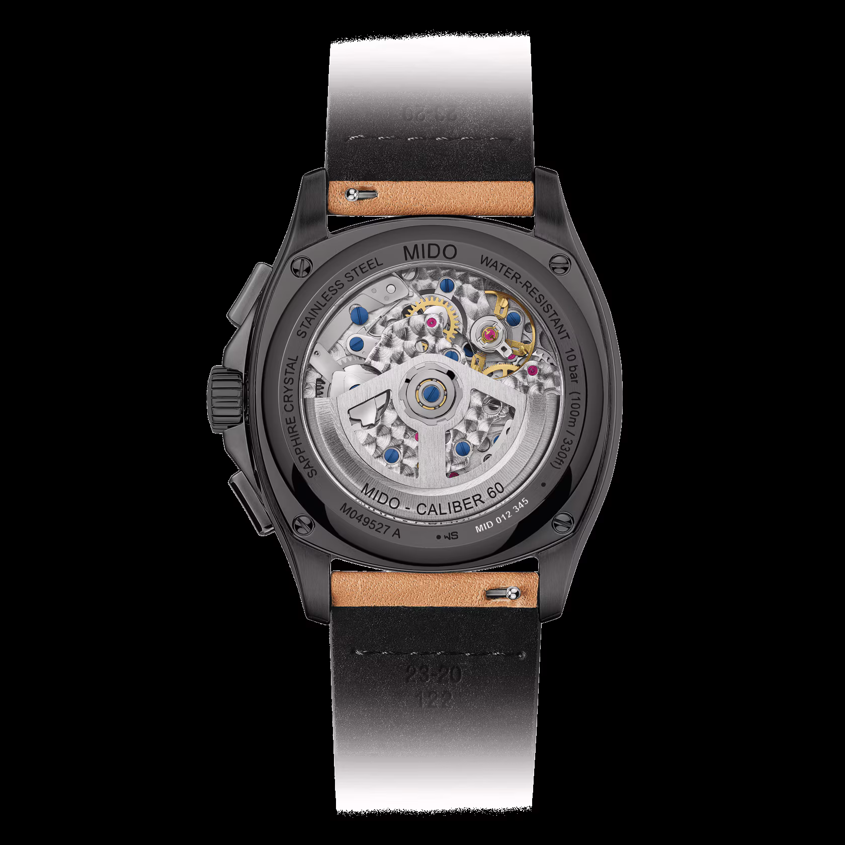 Mido Multifort TV Chronograph Black with additional strap Men's watch M049.527.33.081.00