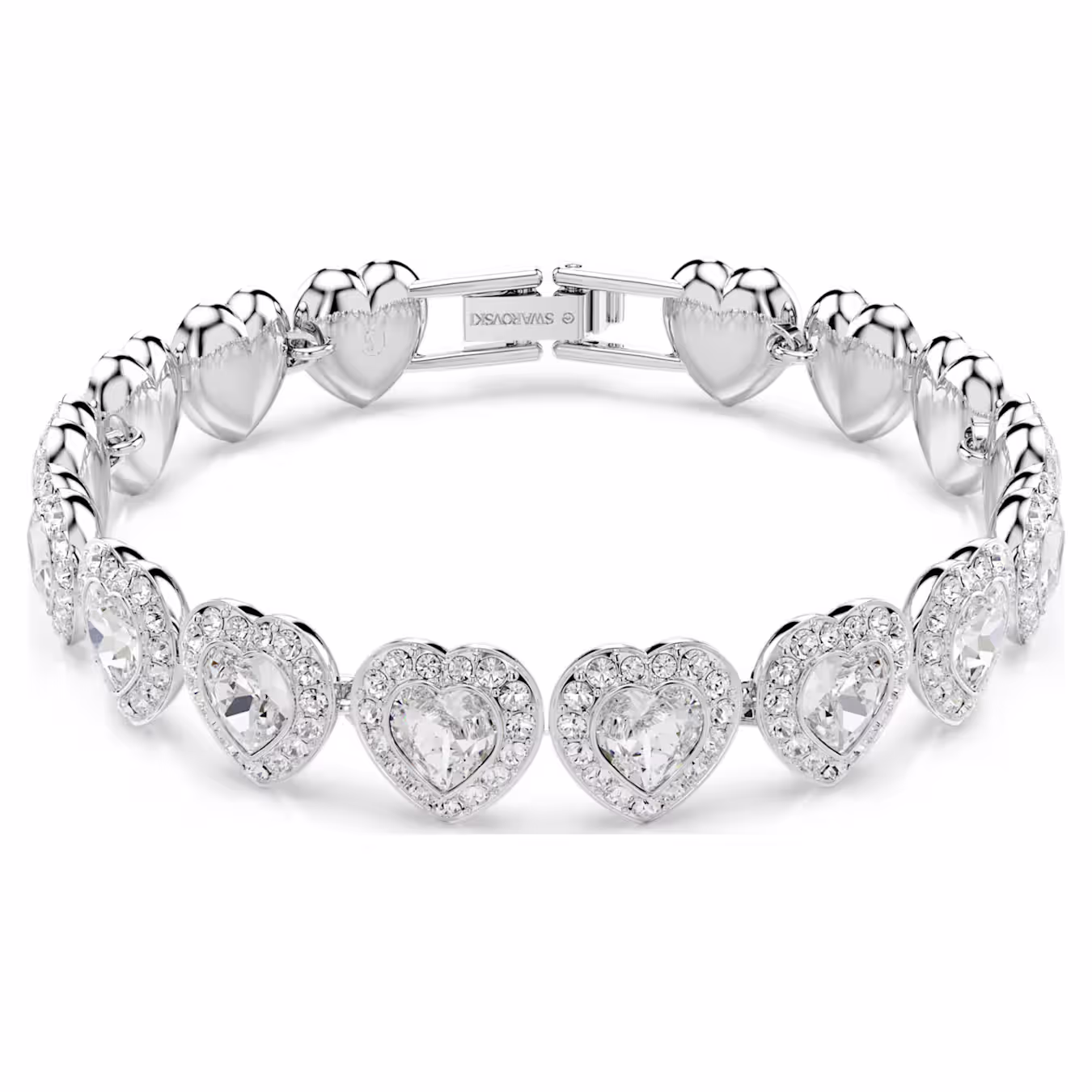 Swarovski Ariana Grande x Swarovski Armband Verschiedene Schliffe, Herz, Weiß, Rhodiniert