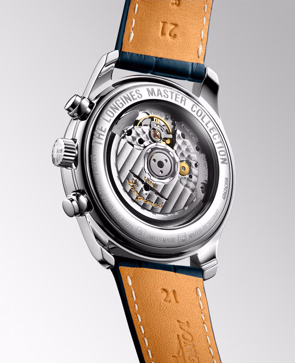 Longines Master Collection Chronograph Blau Lederband Herrenuhr L2.629.4.92.0