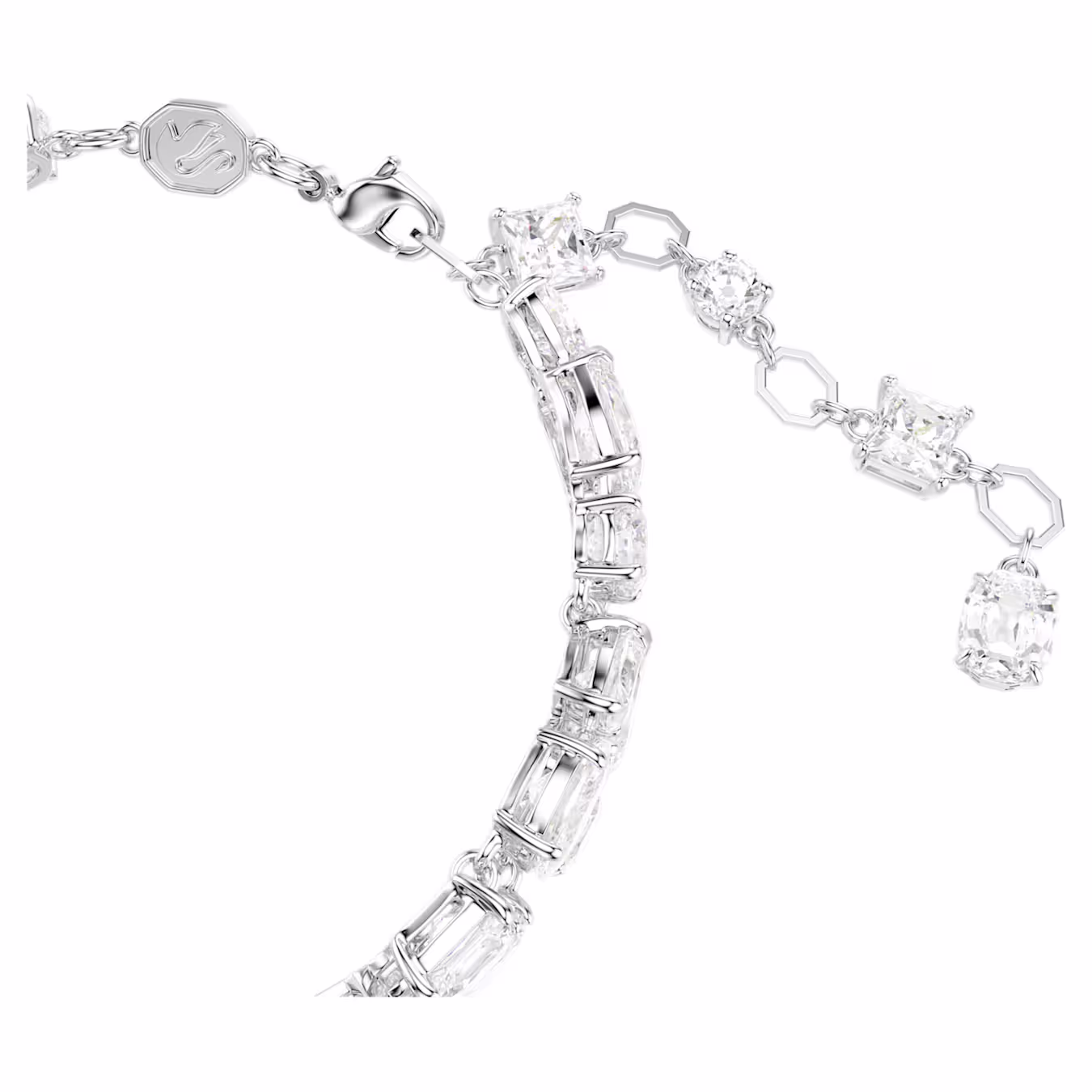 Swarovski Mesmera Bracelet, Various Cuts, White, Rhodium-plated