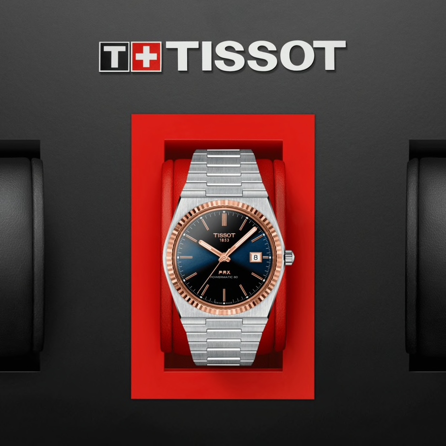 T931-407-41-041-00_zStore Tissot PRX Powermatic 80 18K gold bezel men's watch T931.407.41.041.00