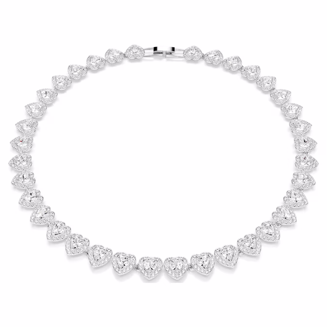 Swarovski Ariana Grande x Swarovski Halskette Verschiedene Schliffe, Herz, Weiß, Rhodiniert