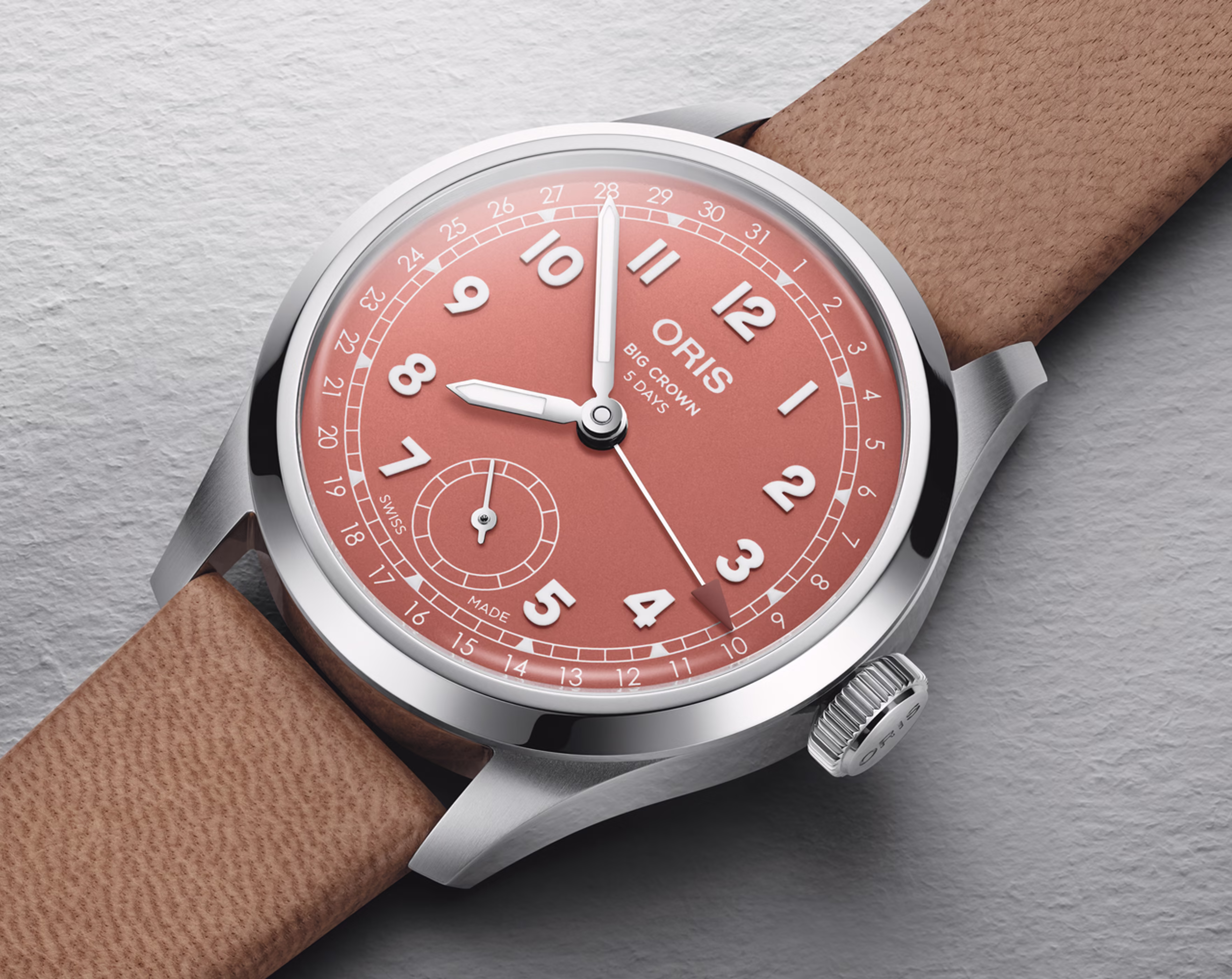 Oris Big Crown Pointer Date Caliber 403, 40mm, deerskin strap, red men's watch 01 403 7799 4068-07 6 ​​20 11FC