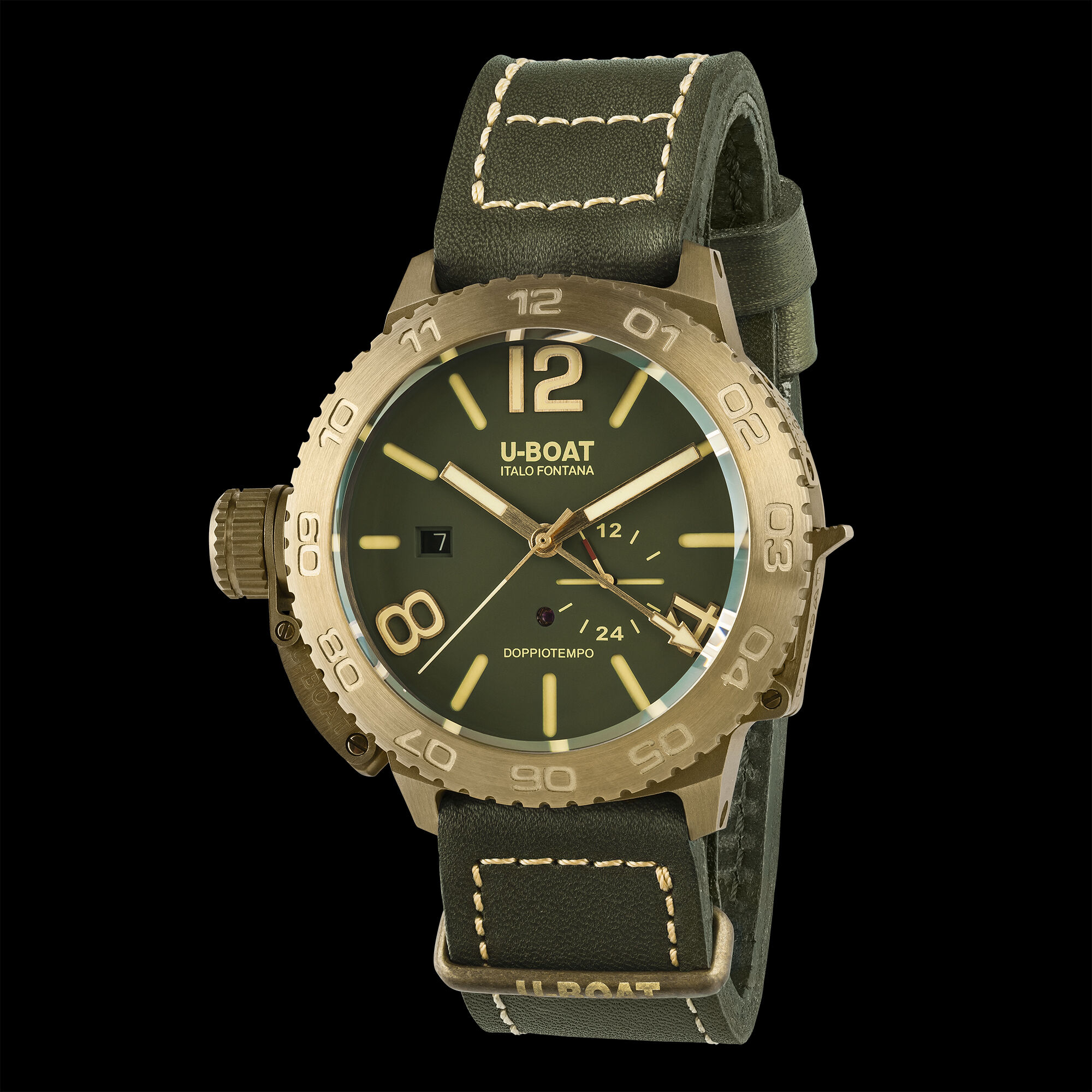 U-BOAT Herren Uhr DOPPIOTEMPO 46 BRONZO GR 9088