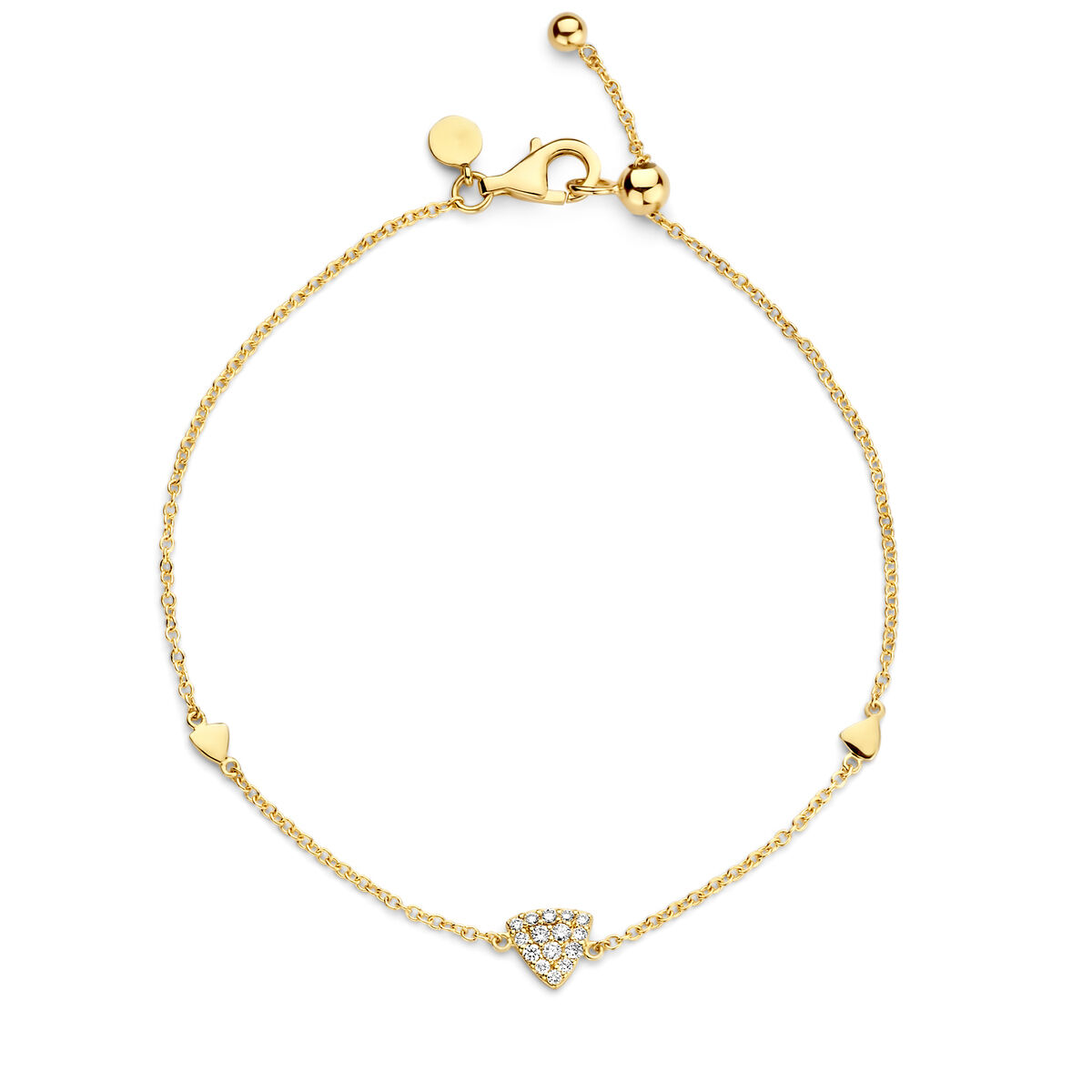 One More Eolo Damen Armband in 18 Karat Gelbgold mit Diamanten 947006A