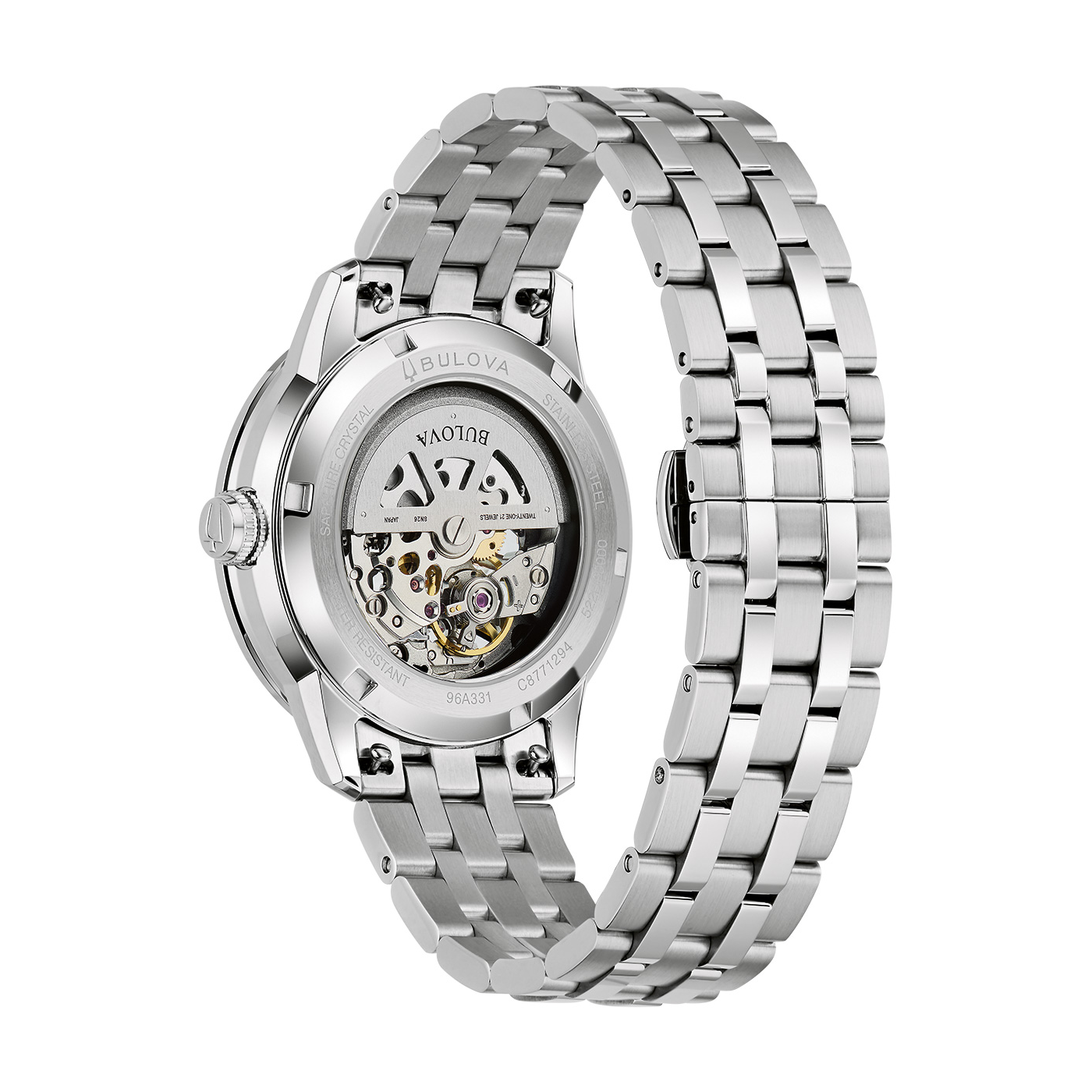 Bulova Sutton Skeleton Blau Herrenuhr 96A331