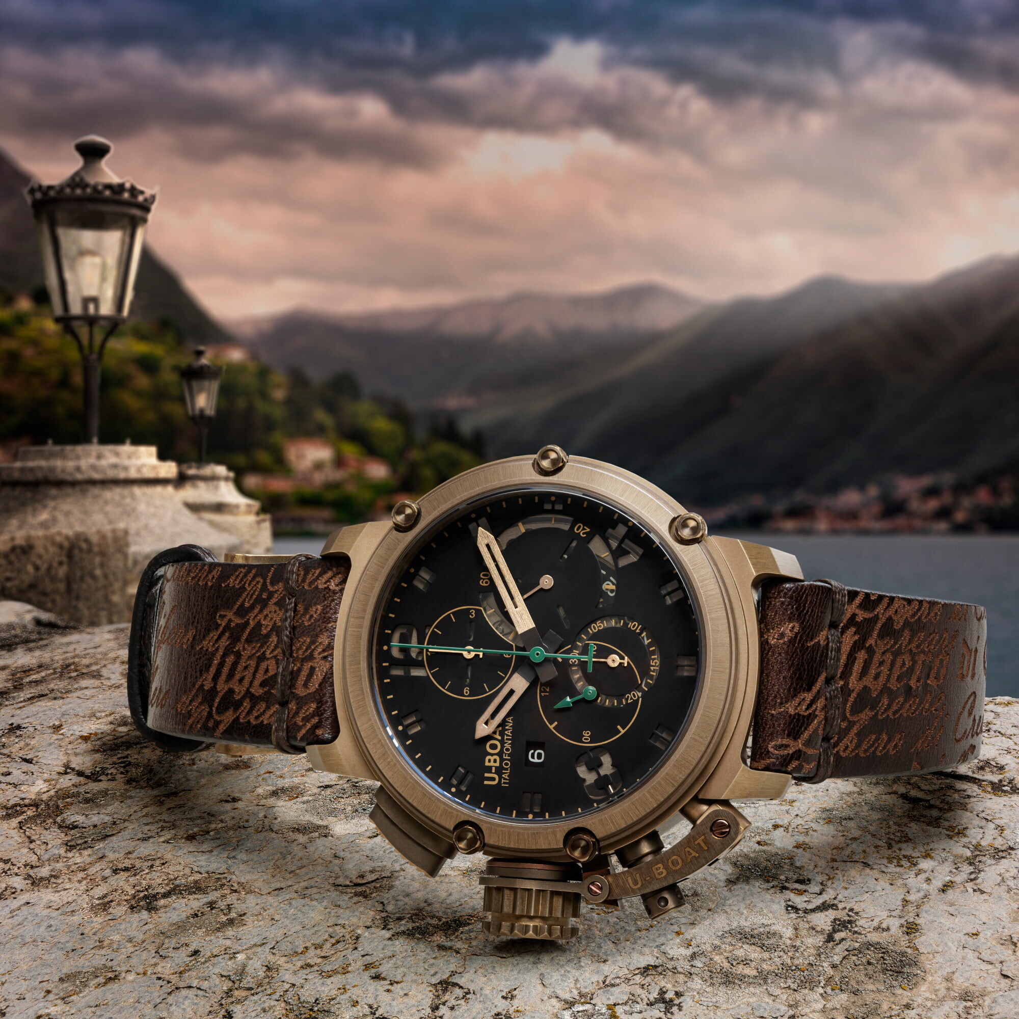 U-Boat Chimera 46mm Chrono Bronzo Herrenuhr 8526