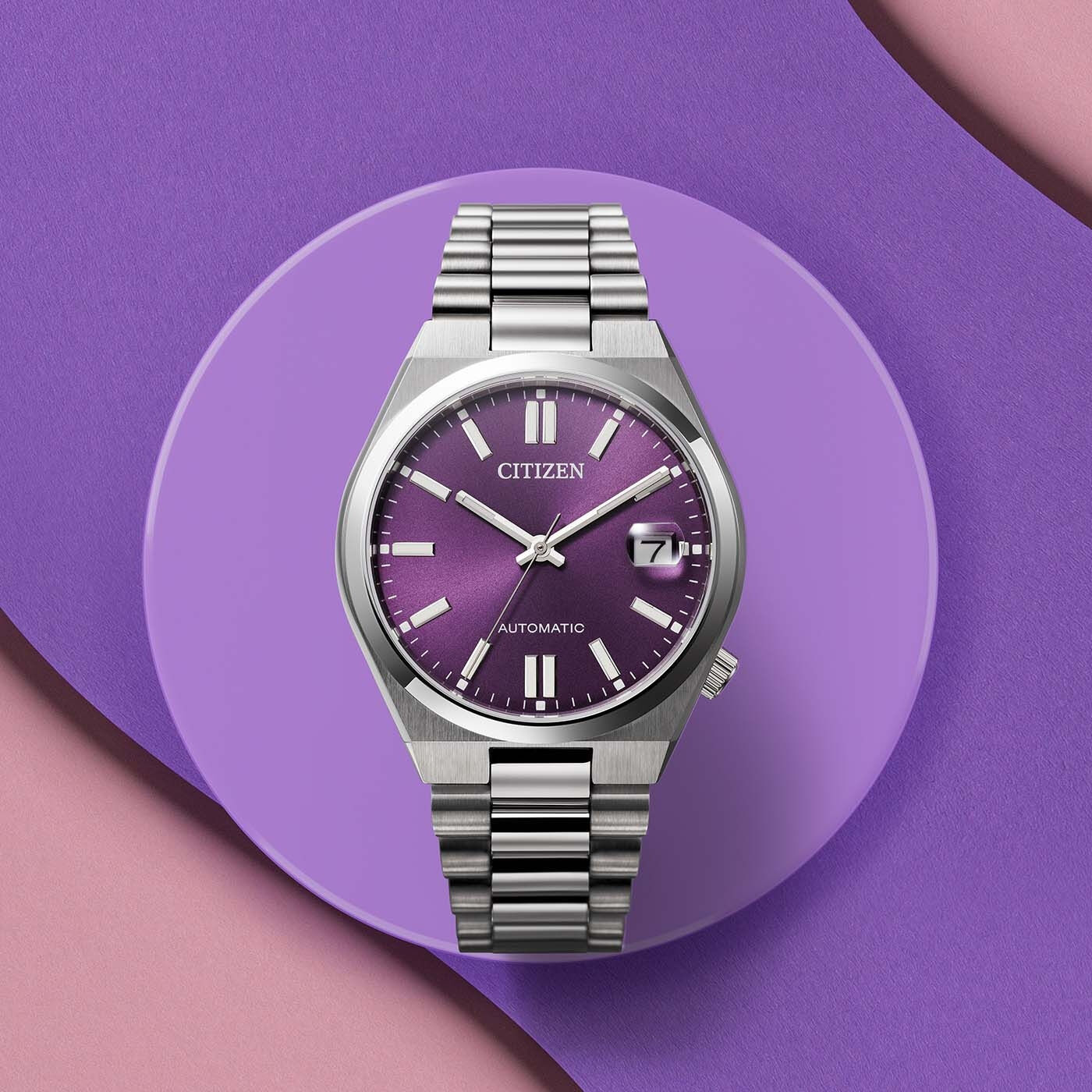 Citizen Tsuyosa Automatic (37 mm) Purple Dial Men's Watch NJ0200-50W
