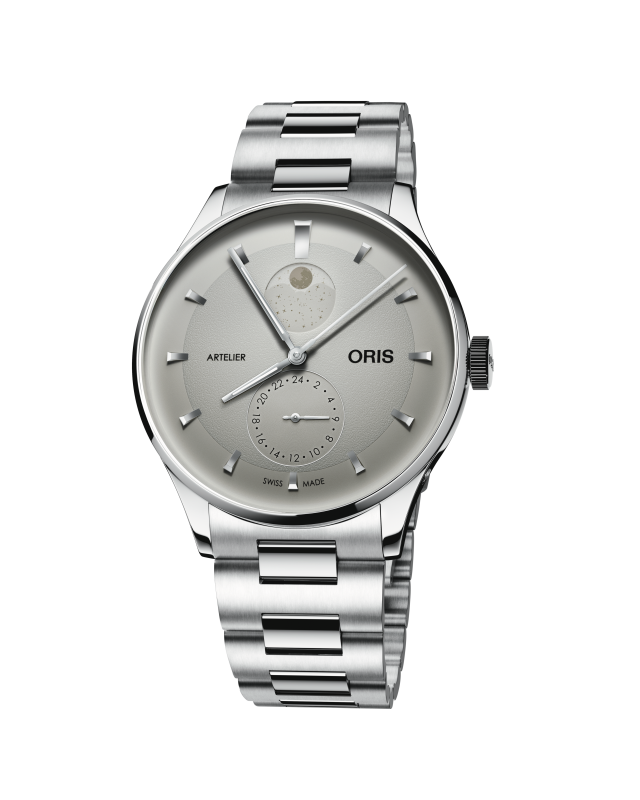 Oris Artelier Complication, 39.50 mm, stainless steel, white men's watch 01 782 7811 4051-07 8 20 20