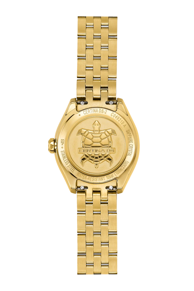 Certina DS-2 Lady Quarz, Edelstahl, Perlmutt, Gold Damenuhr C049.210.33.116.00