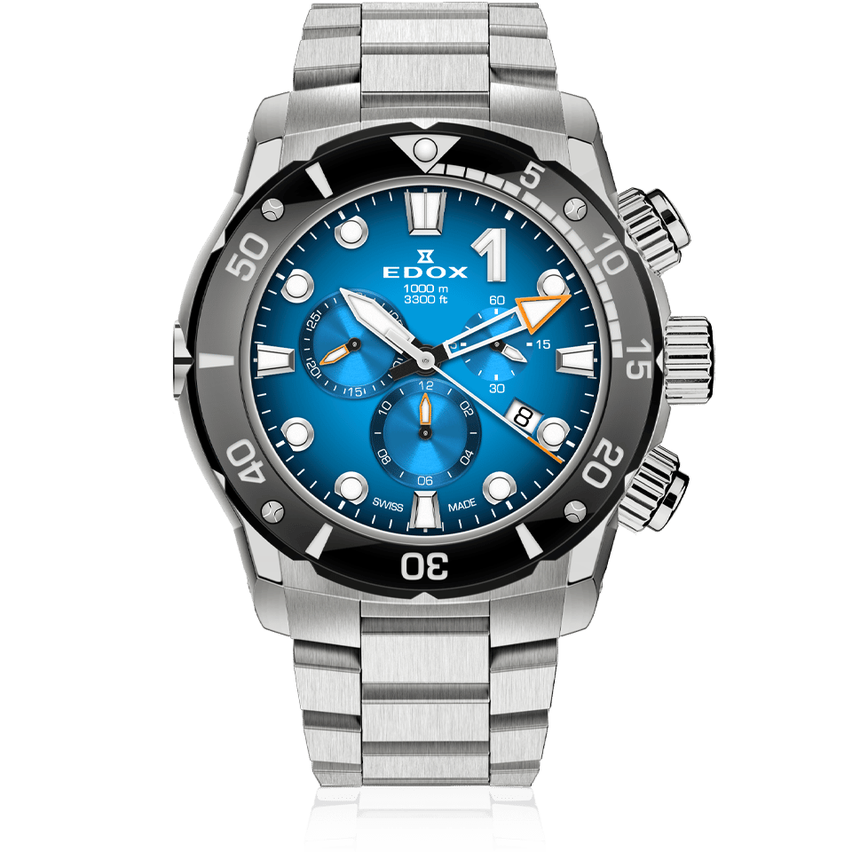 Edox CO-1 Chronograph Herrenuhr 10242 TINM BUIDN