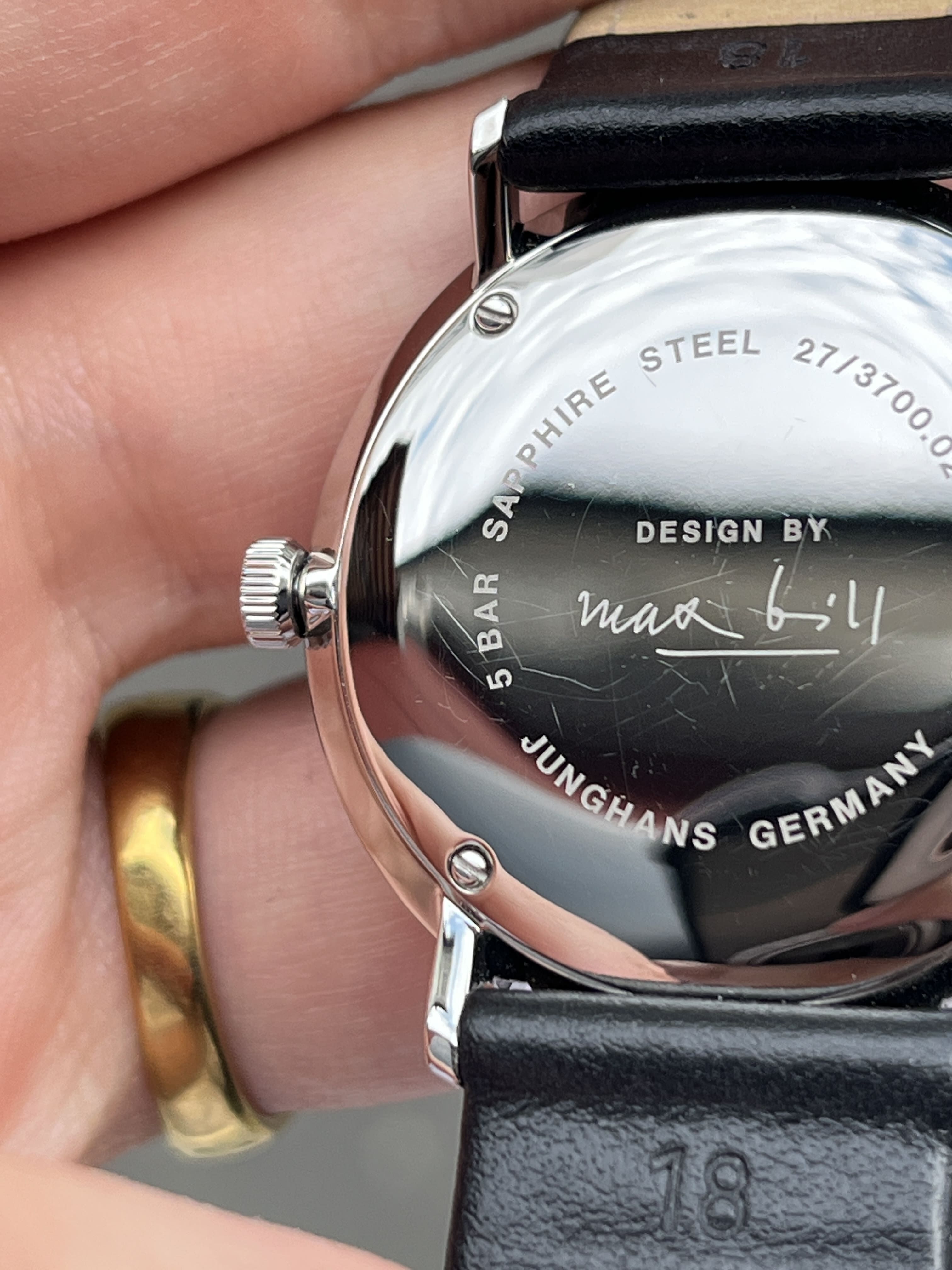 Pre-owmed - JUNGHANS max bill Handaufzug 027/3700.02 Herrenuhr